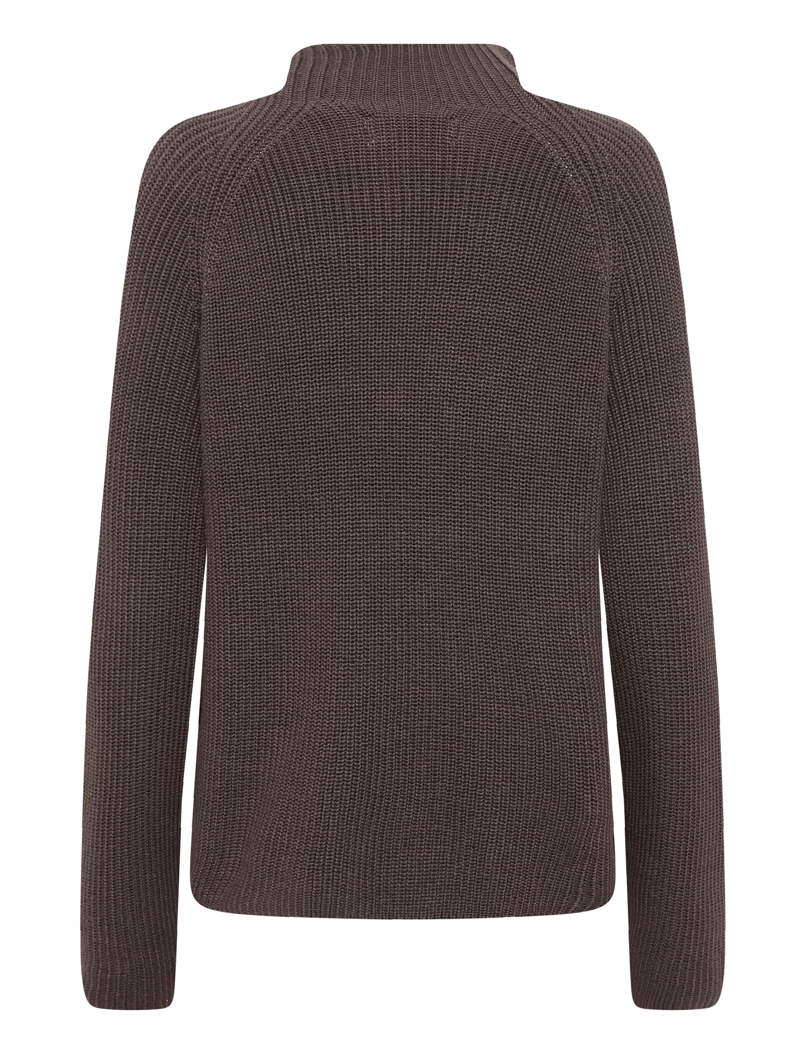 Marc O'Polo - Pullovers, LSL, Stand-Up Collar - stickade tröjor - burnt coffee - 2