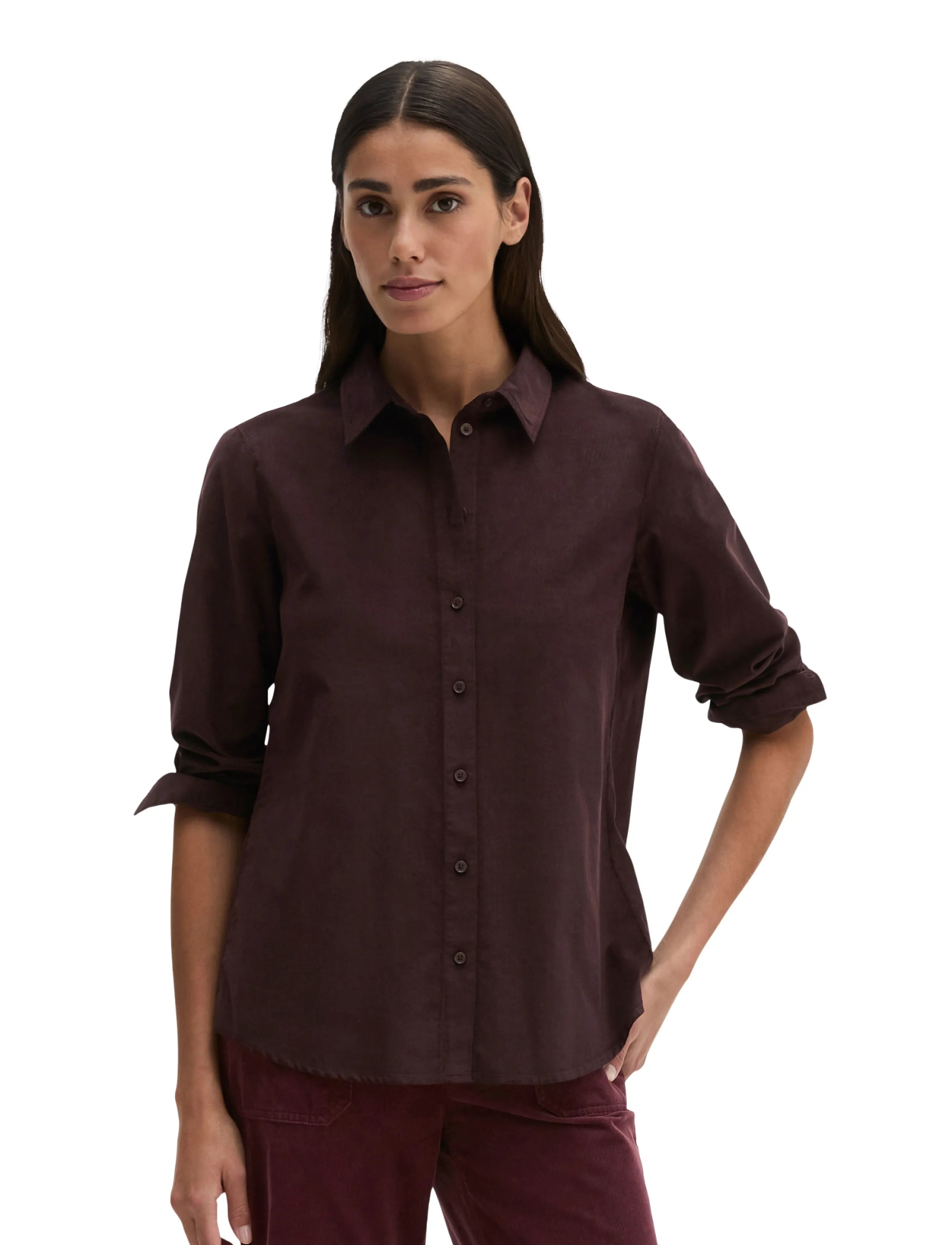 Marc O'Polo Woven Blouses Longsleeve - Hemden - BLACK CHERRY / burgundy