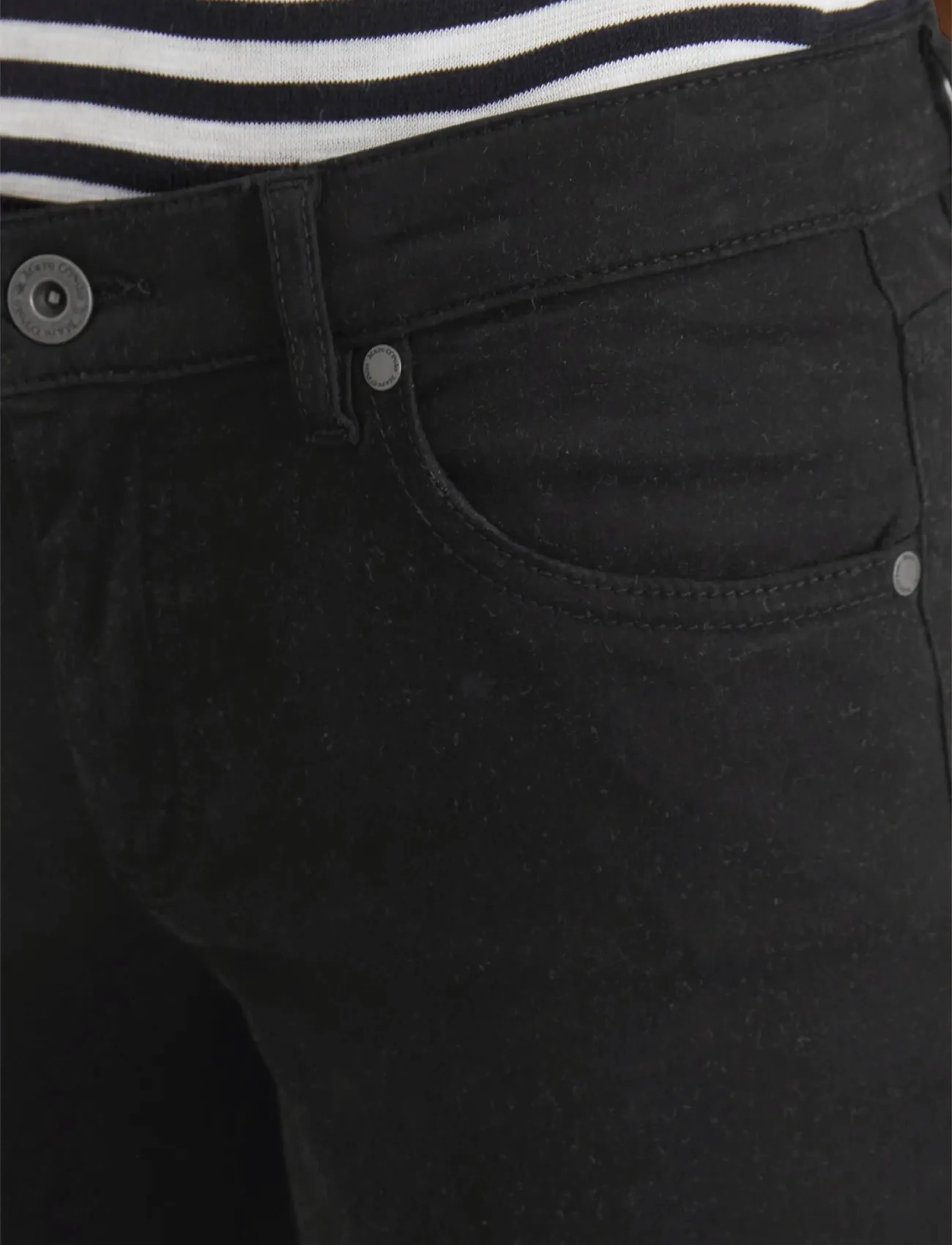 Marc O'Polo - WOVEN FIVE POCKETS - slim fit hosen - black - 3