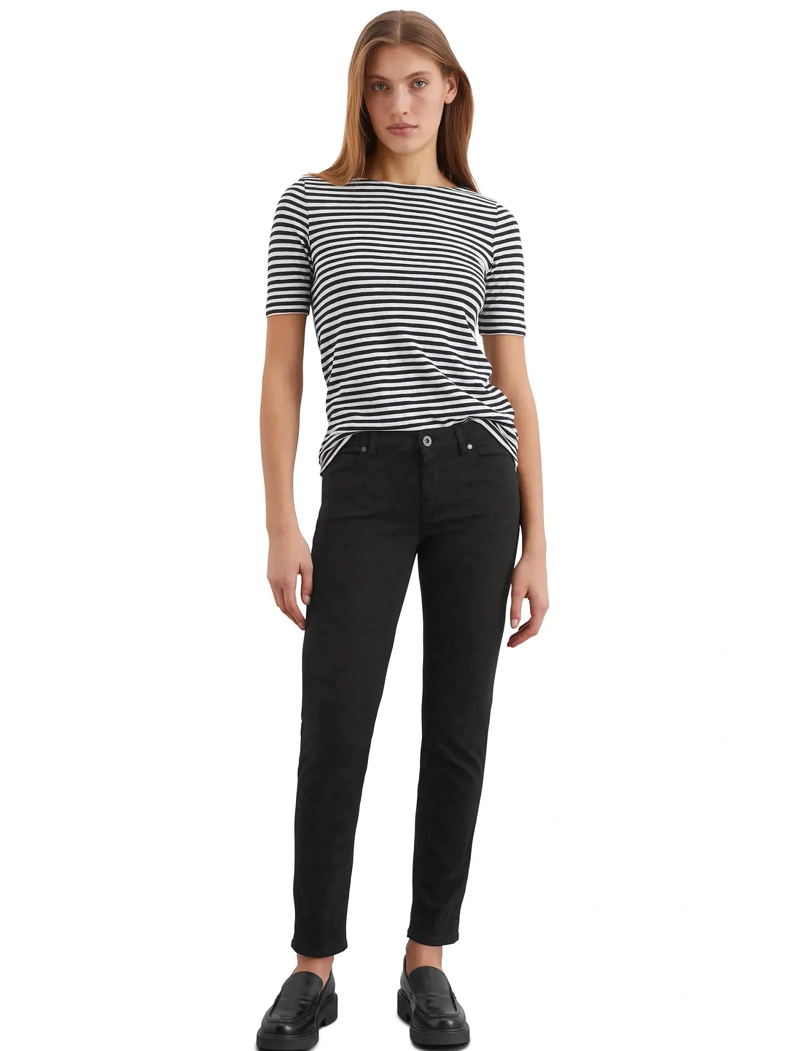 Marc O'Polo - WOVEN FIVE POCKETS - slim fit hosen - black - 5