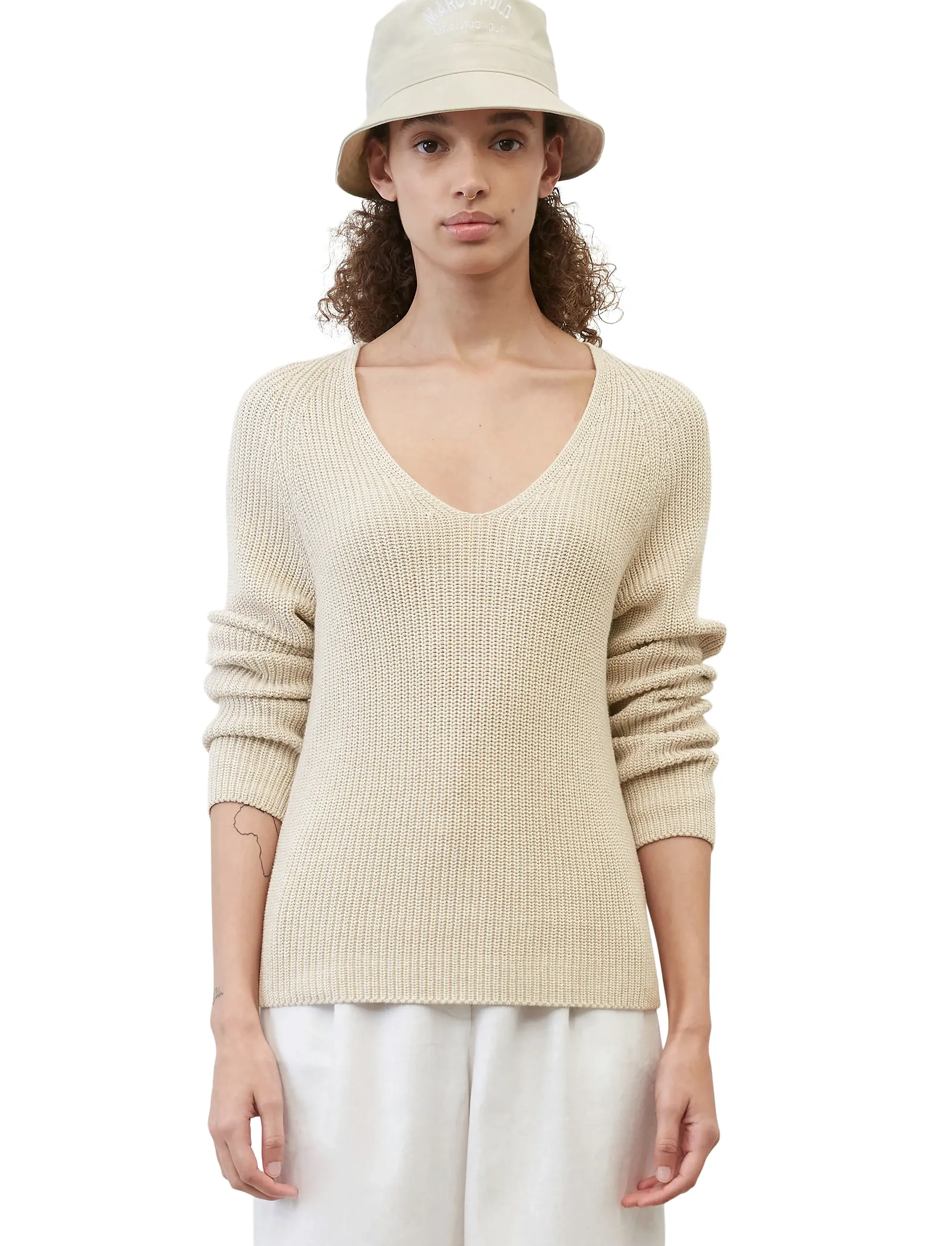 Marc O'Polo - PULLOVER LONG SLEEVE - peysur - sandy melange - 2