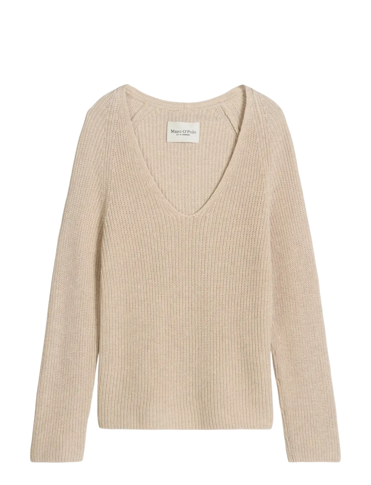 Marc O'Polo PULLOVER LONG SLEEVE - Kleidung - SANDY MELANGE / beige