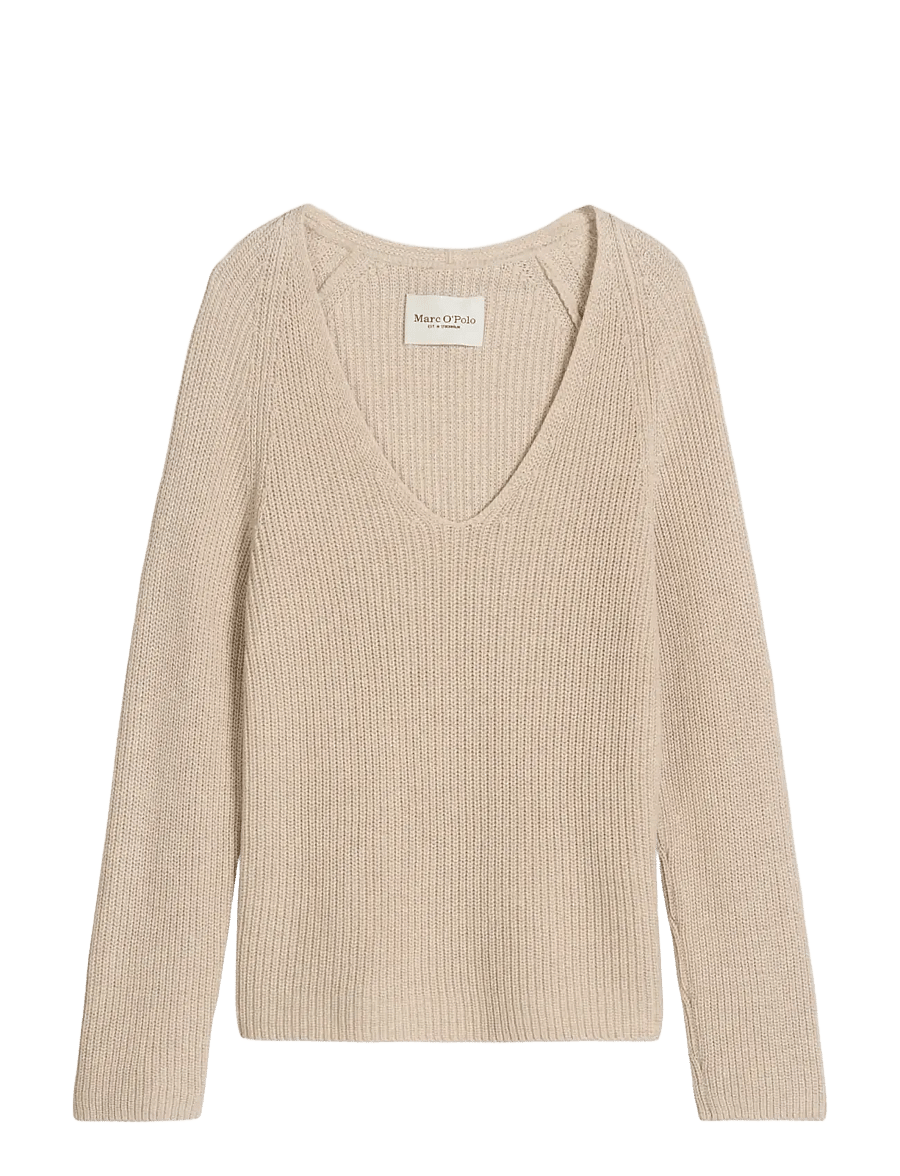 Marc O'Polo - PULLOVER LONG SLEEVE - neulepuserot - sandy melange - 1