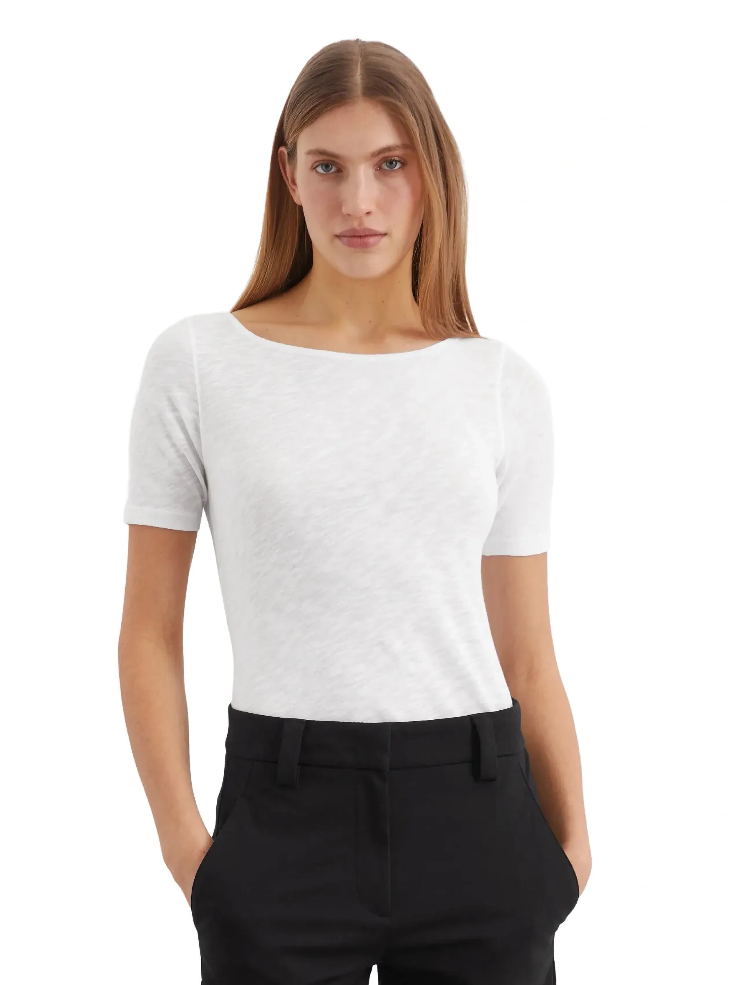 Marc O'Polo T-SHIRTS SHORT SLEEVE - T-shirts & Toppar - WHITE / white