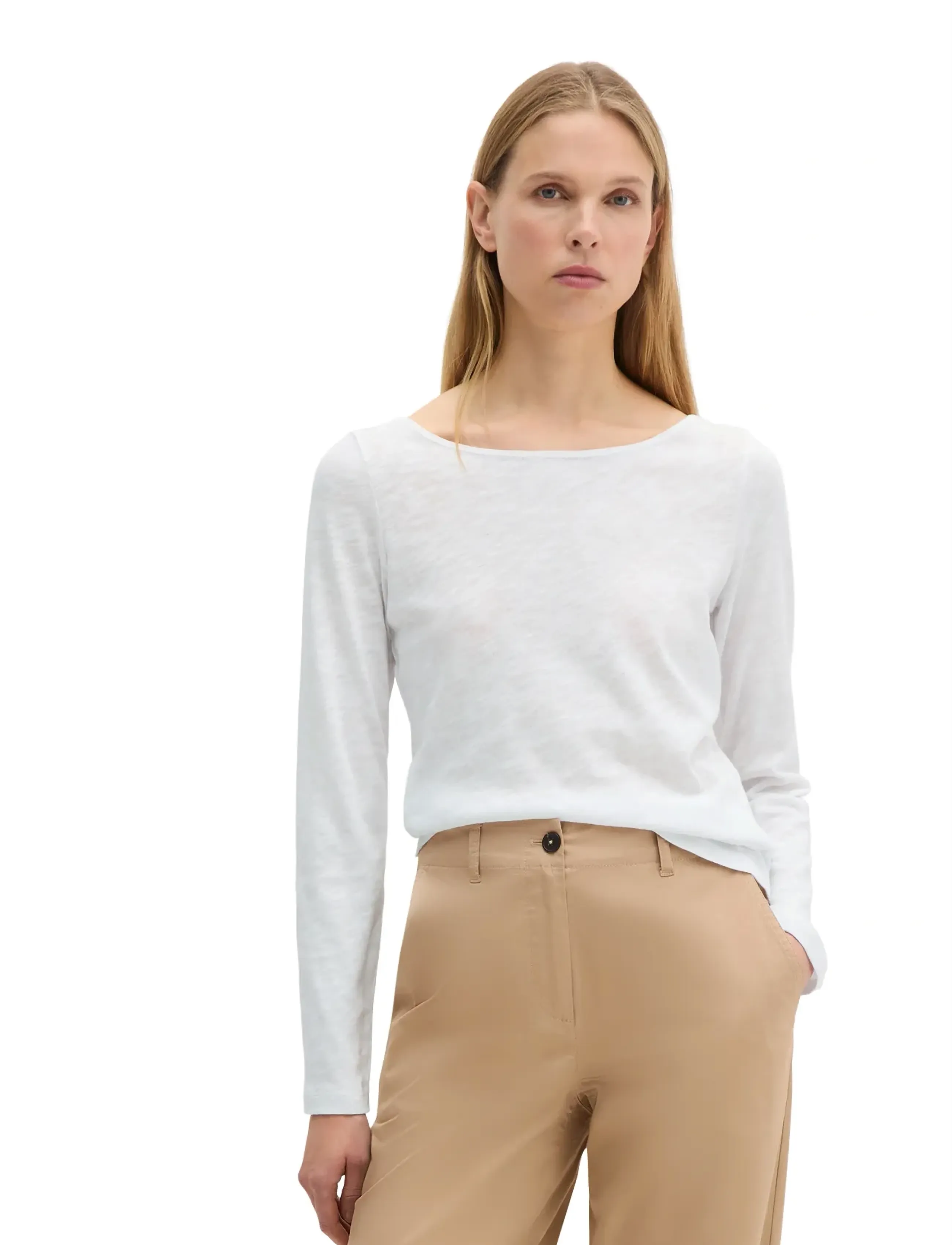 Marc O'Polo T-SHIRTS LONG SLEEVE - Pikkade varrukatega alussärgid - WHITE / white