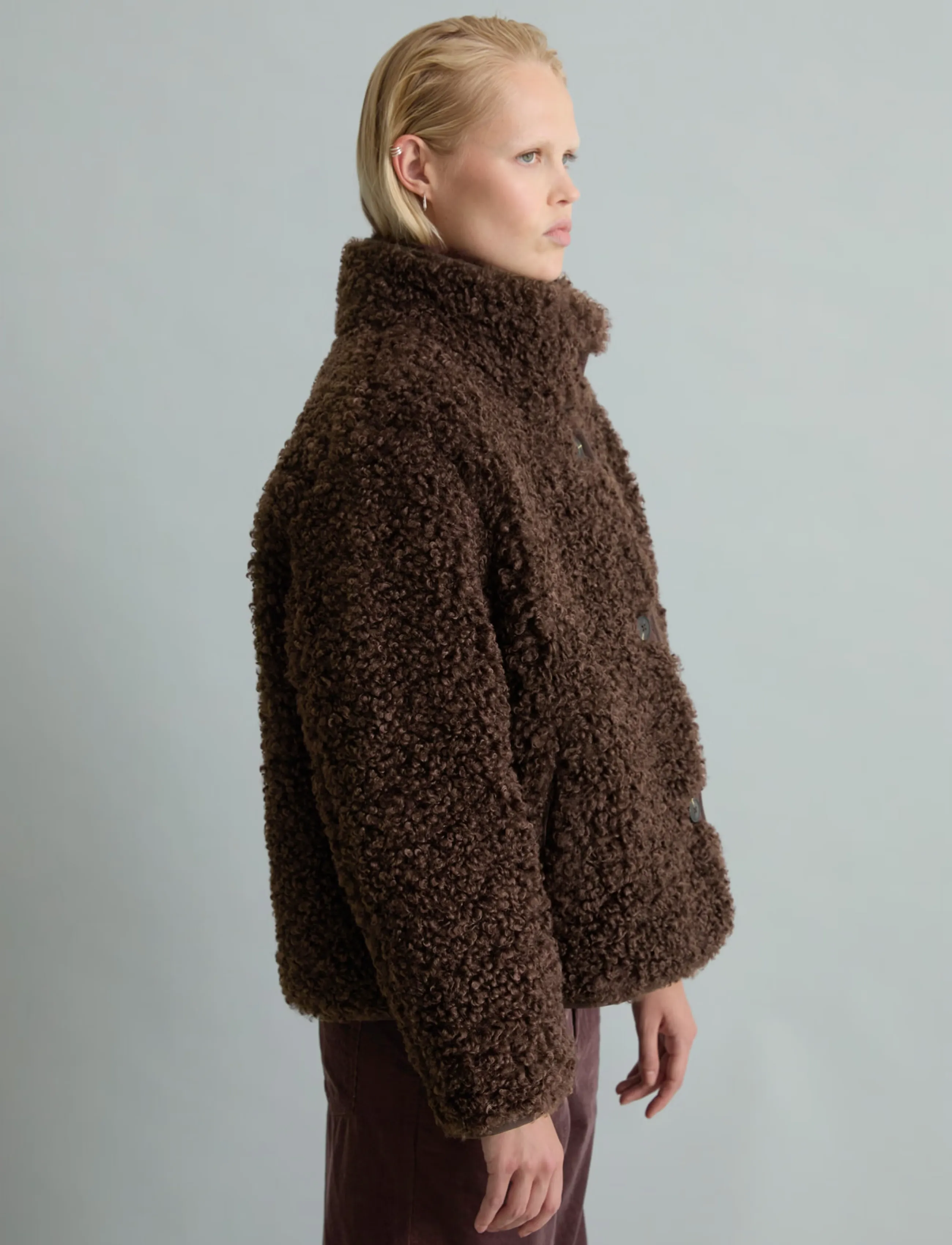 Marc O'Polo - Woven Outdoor Jackets, Teddy Jacket - kunstpelz - espresso brown - 4