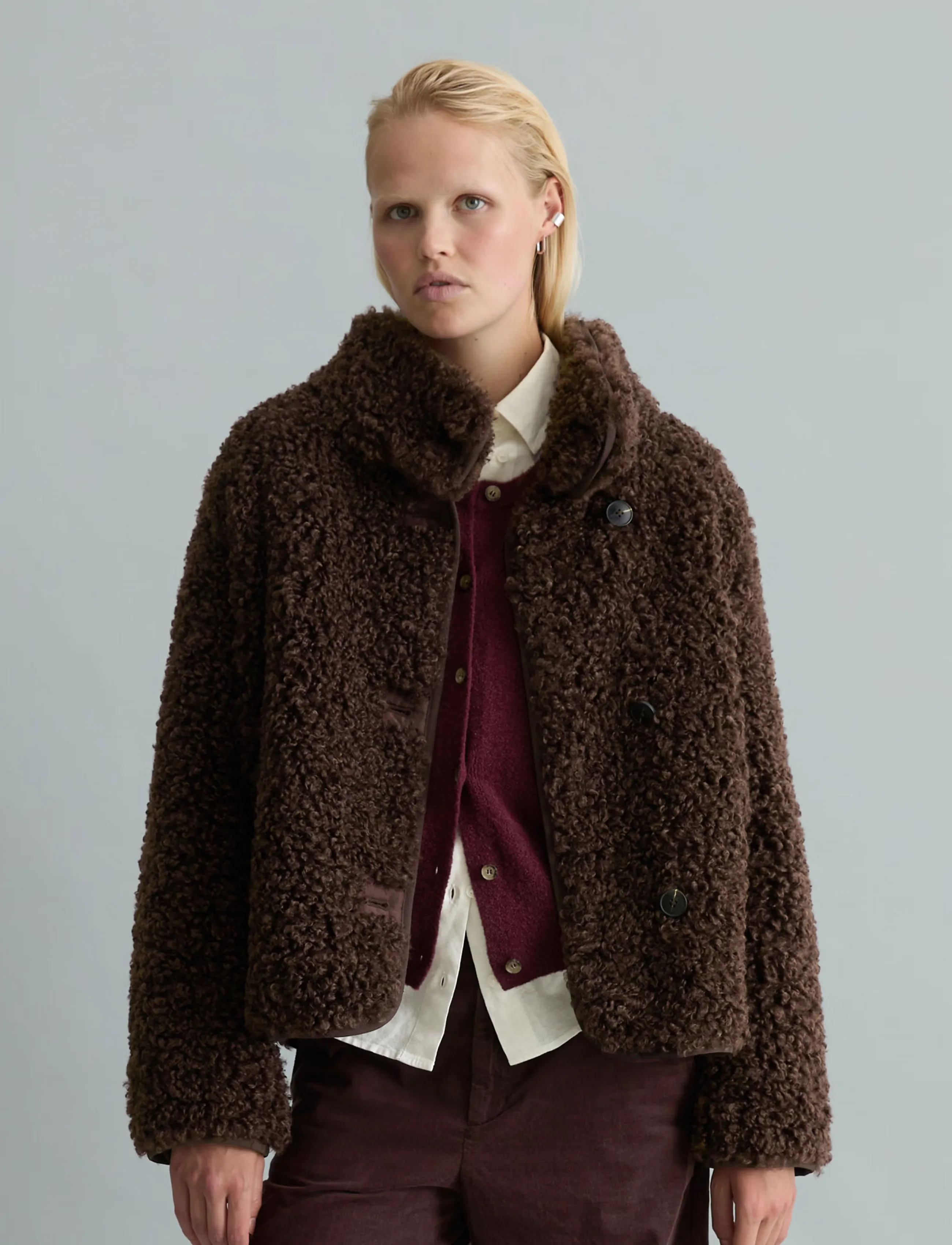 Marc O'Polo - Woven Outdoor Jackets, Teddy Jacket - kunstpelz - espresso brown - 5