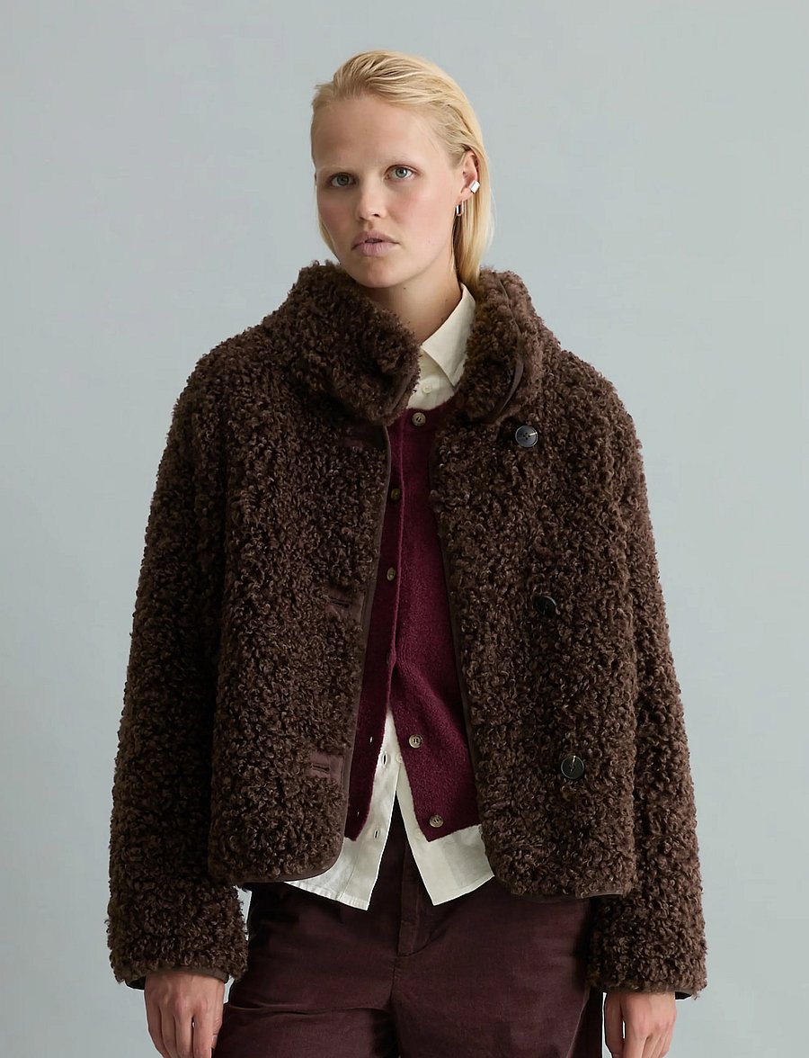 Marc O'Polo - Woven Outdoor Jackets, Teddy Jacket - fuskpäls - espresso brown - 5