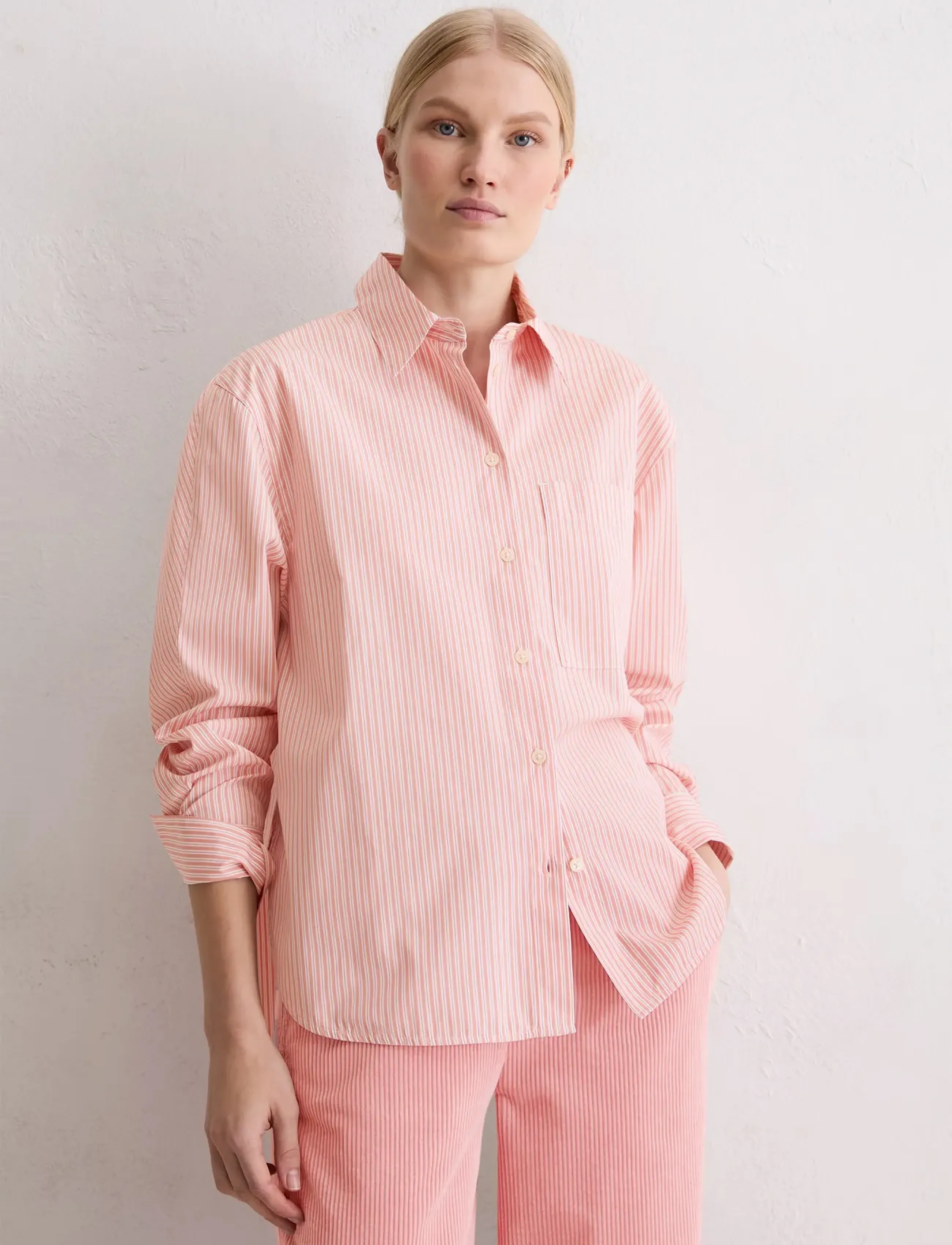 Marc O'Polo Woven Blouses Longsleeve, 44, Pink, Bluser > Langærmede, Dame