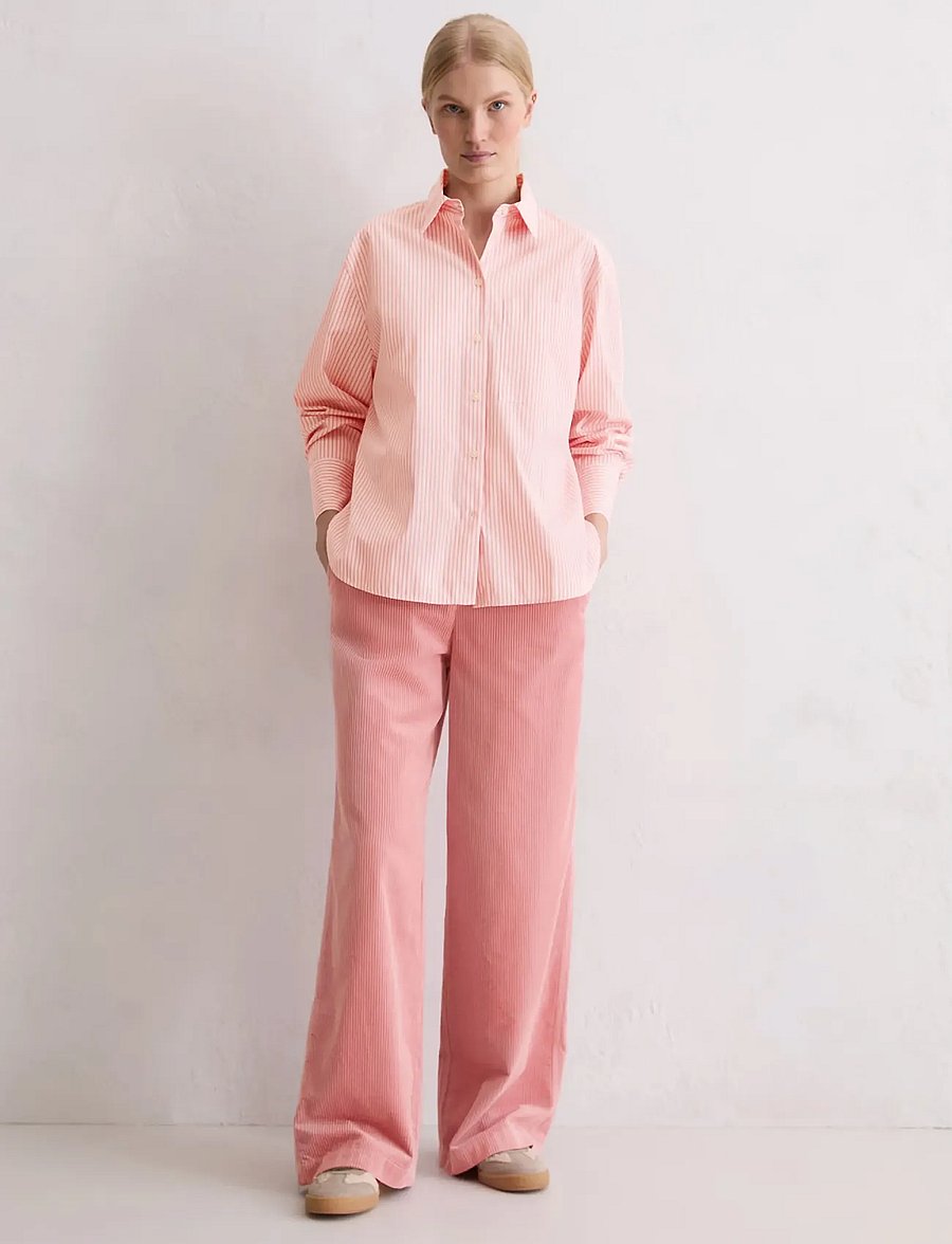 Marc O'Polo - Woven Blouses Longsleeve - långärmade blusar - medium pink_multi_01 - 5