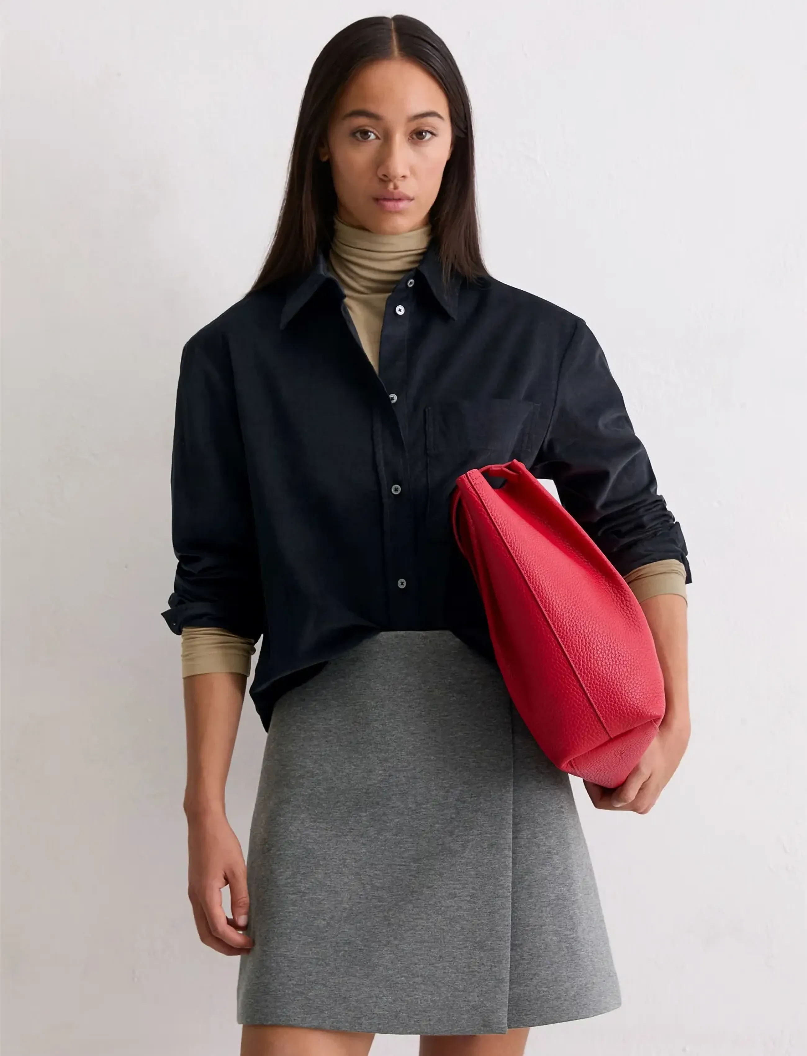 Marc O'Polo Woven Blouses Longsleeve, 44, Navy, Bluser > Langærmede, Dame
