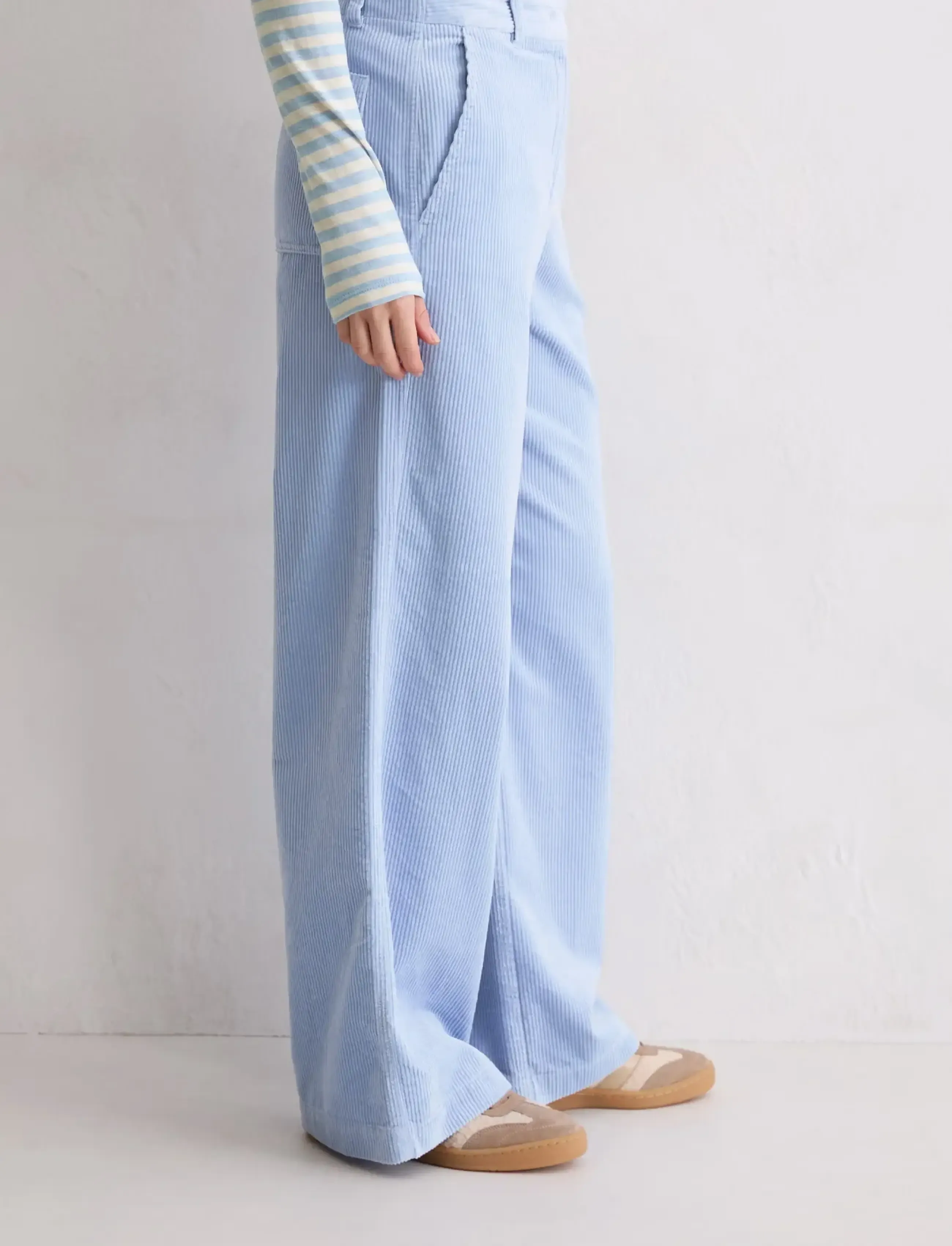 Marc O'Polo - Woven Pants - wide leg trousers - soft sea - 4