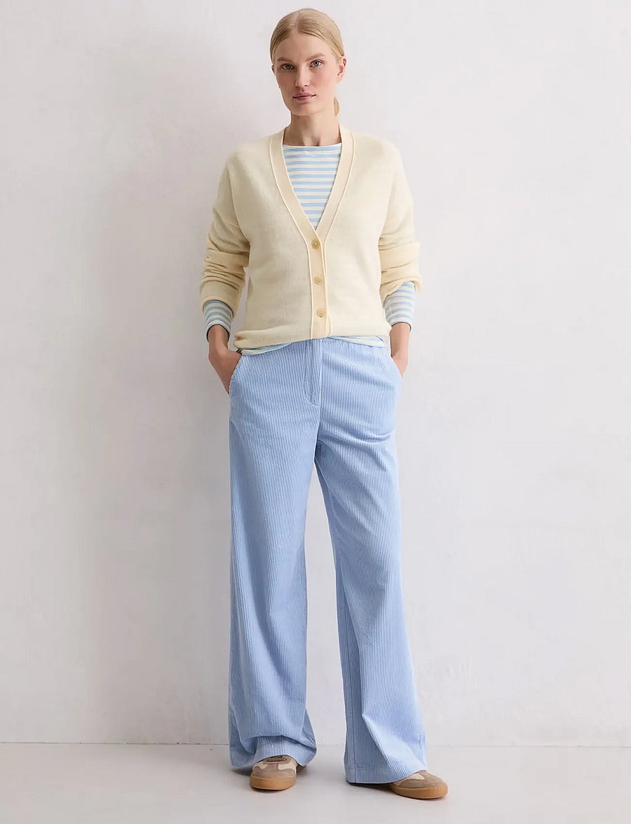 Marc O'Polo - Woven Pants - wide leg trousers - soft sea - 5