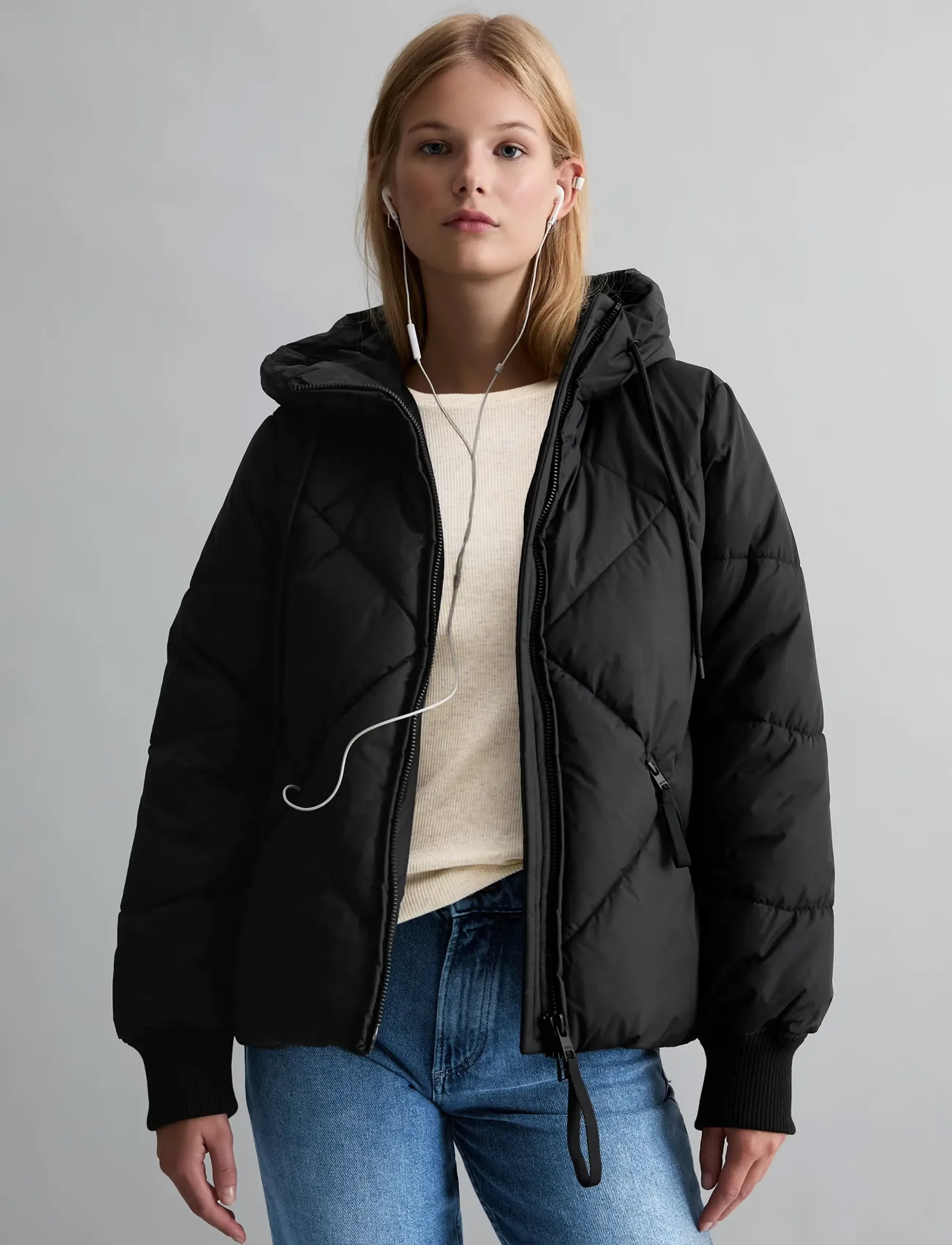 Marc O'Polo Woven Outdoor Jackets, Diamond Puffer - Jackets - BLACK / black