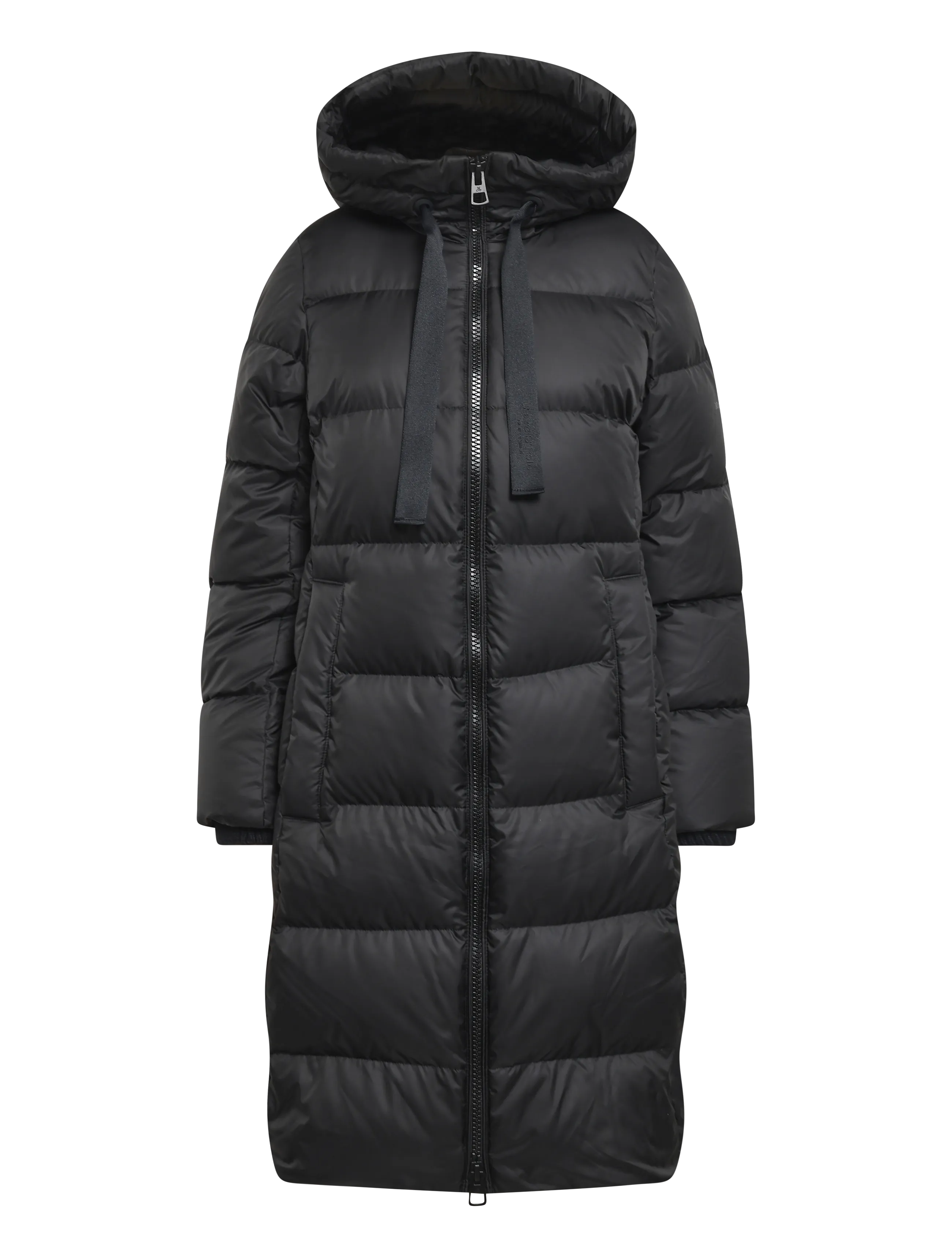 Marc O'Polo Woven Outdoor Coats, Damen, Langer Kapuzen Outdoor Steppmantel, Schwarz, Gr: 44