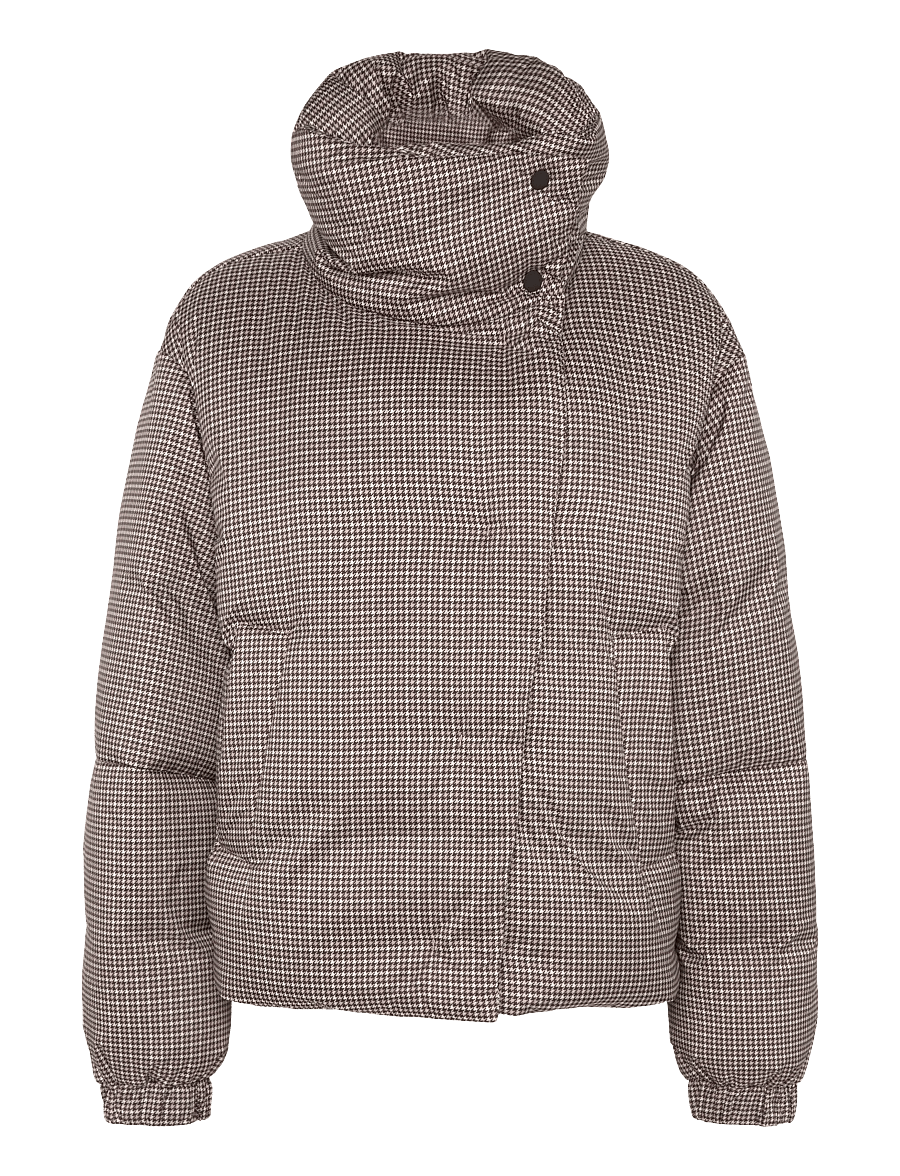 Marc O'Polo - Woven Outdoor Jackets, Check Down - talvejoped - light brown_multi_01 - 1
