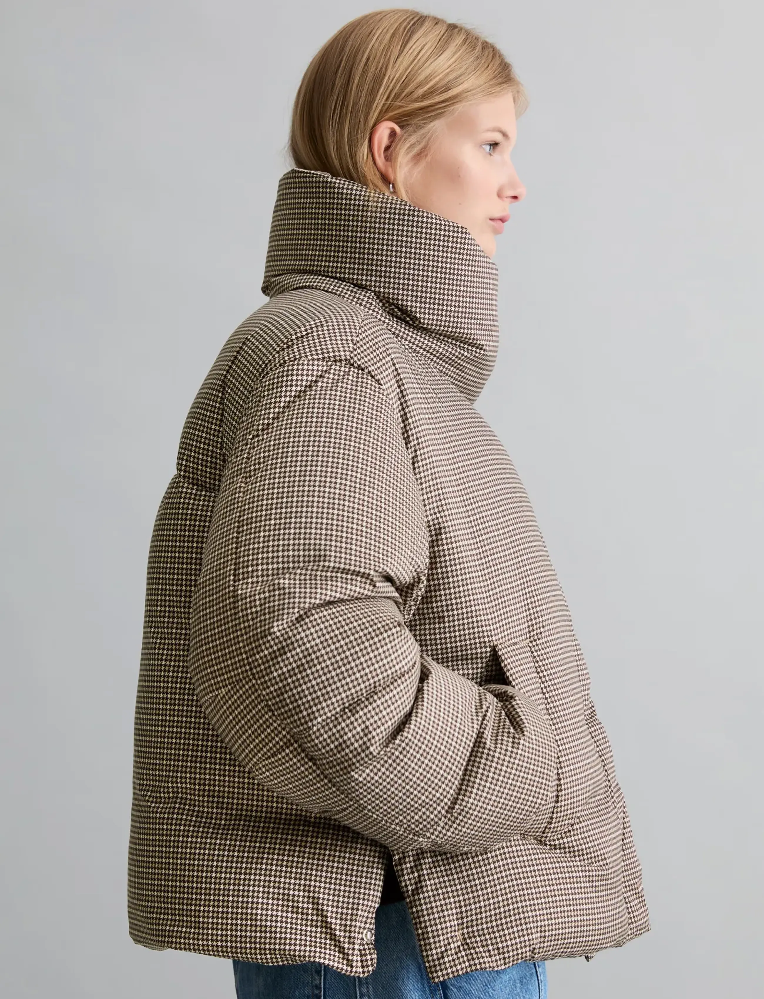 Marc O'Polo - Woven Outdoor Jackets, Check Down - light brown_multi_01 - 4