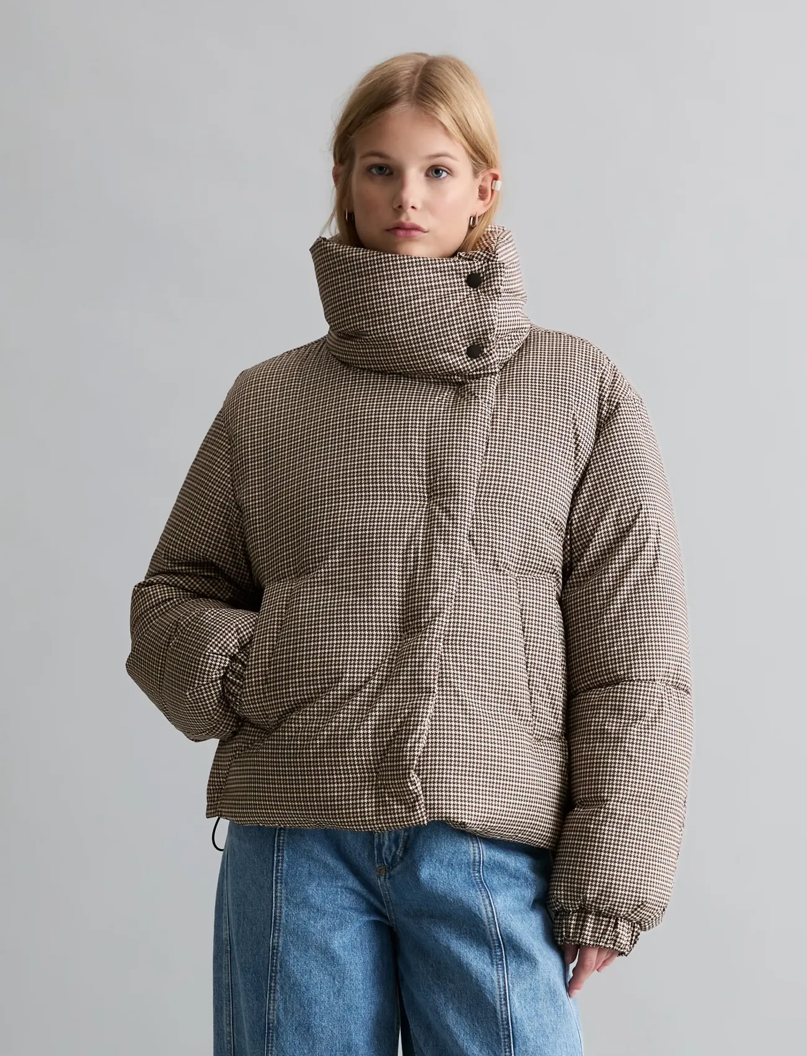 Marc O'Polo - Woven Outdoor Jackets, Check Down - light brown_multi_01 - 5