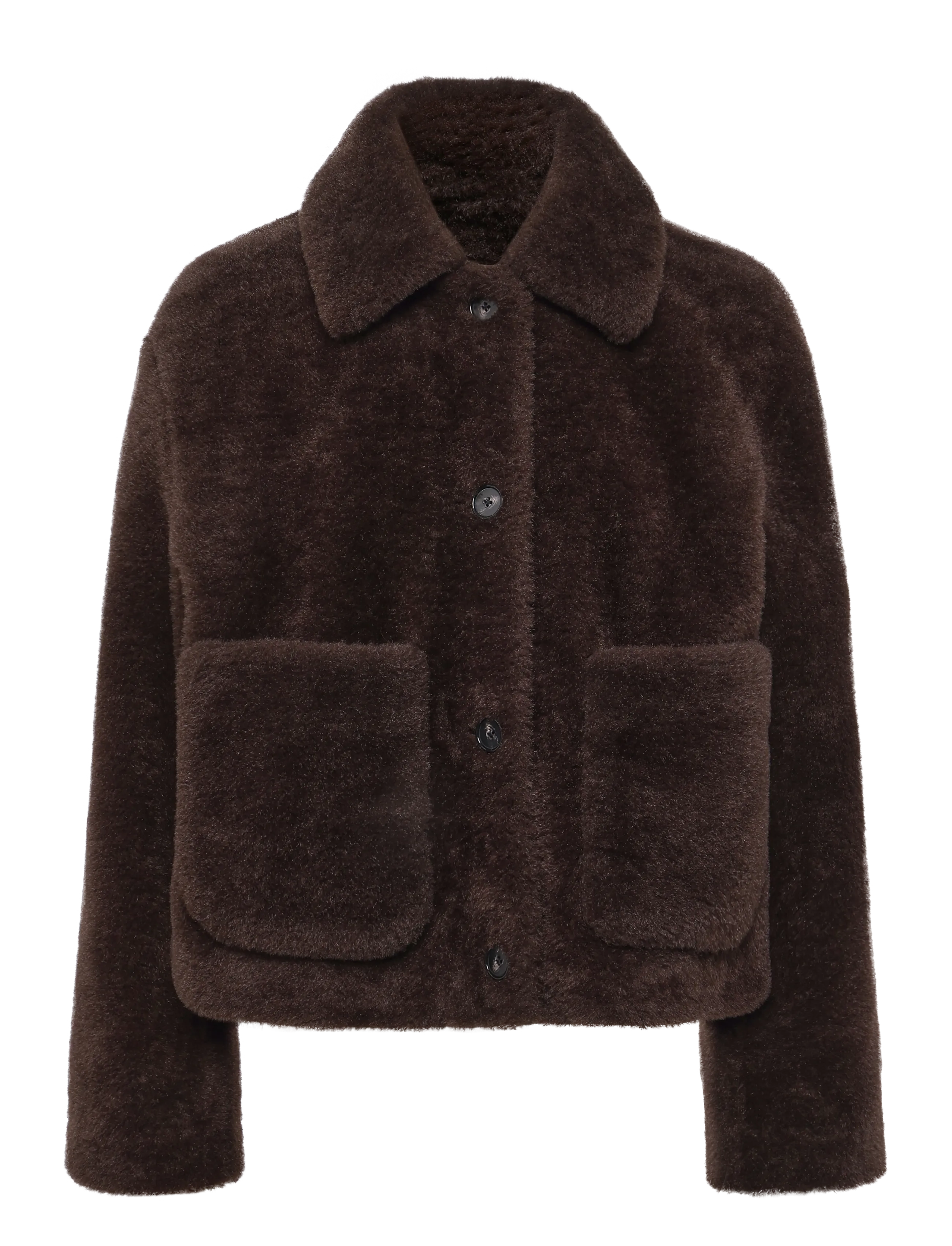 Marc O'Polo Woven Outdoor Jackets - Faux Fur - BURNT COFFEE / brown