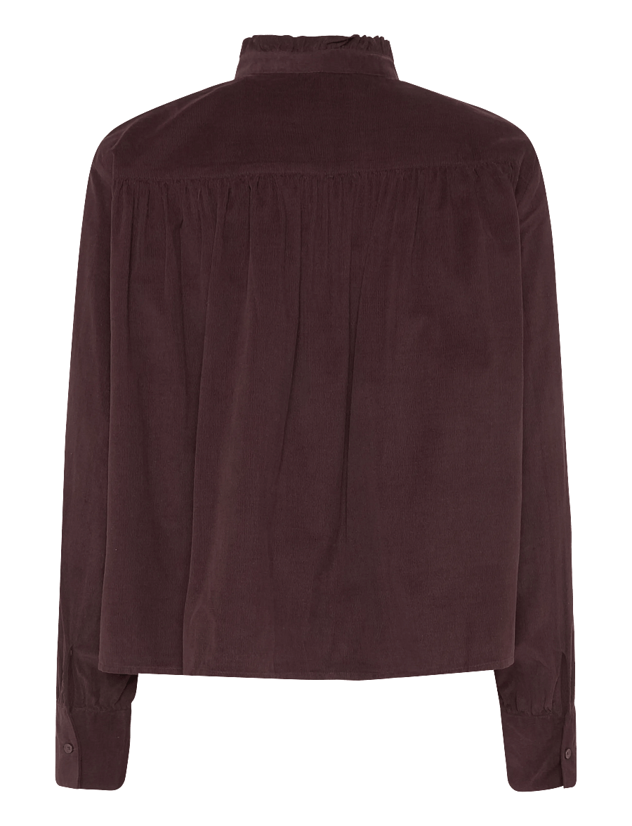 Marc O'Polo - Woven Blouse, LSL, solid - long-sleeved shirts - black cherry - 2