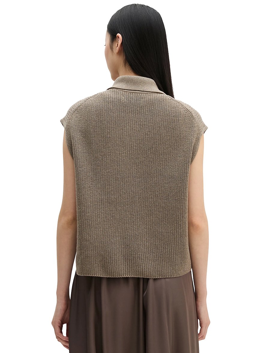 Marc O'Polo - Knit Polos, SLL. Polo-Neckline - pikéer - stone taupe melange - 3