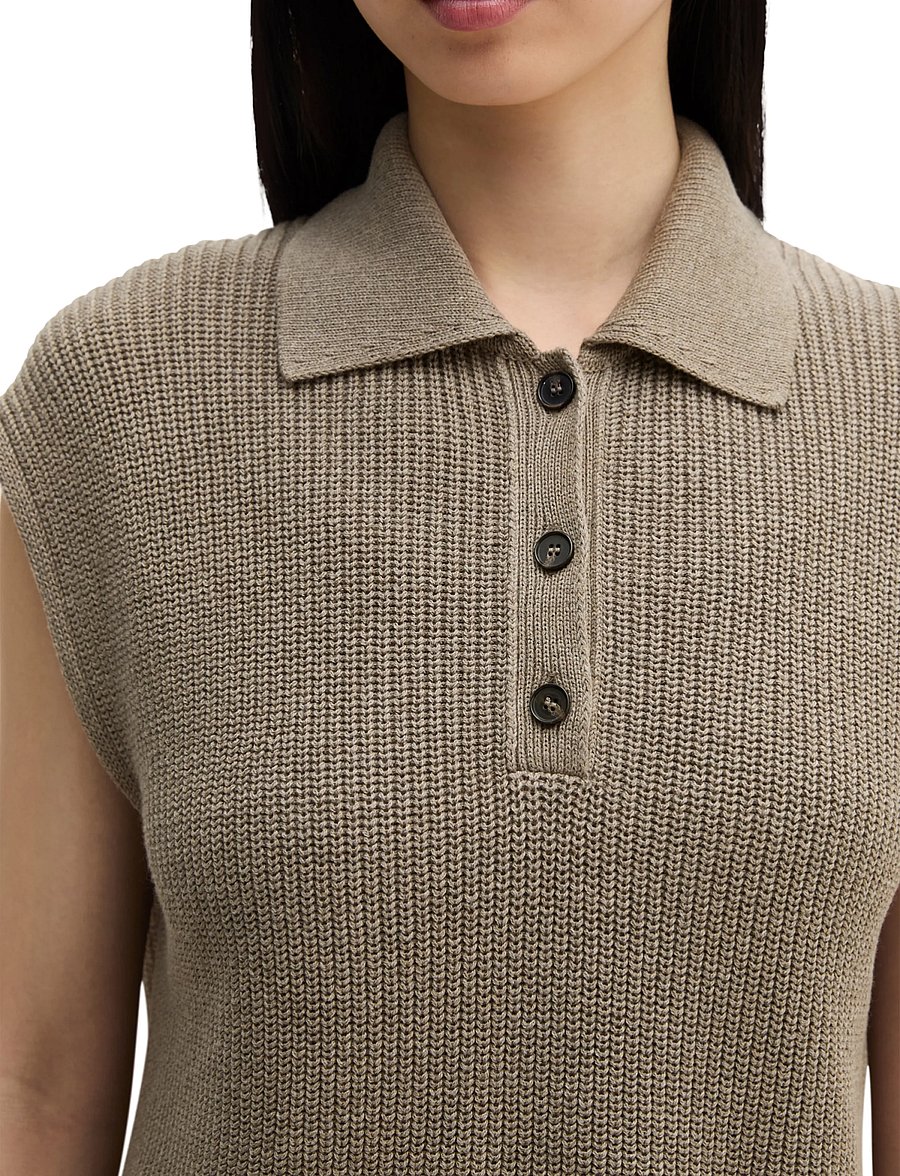 Marc O'Polo - Knit Polos, SLL. Polo-Neckline - pikéer - stone taupe melange - 4