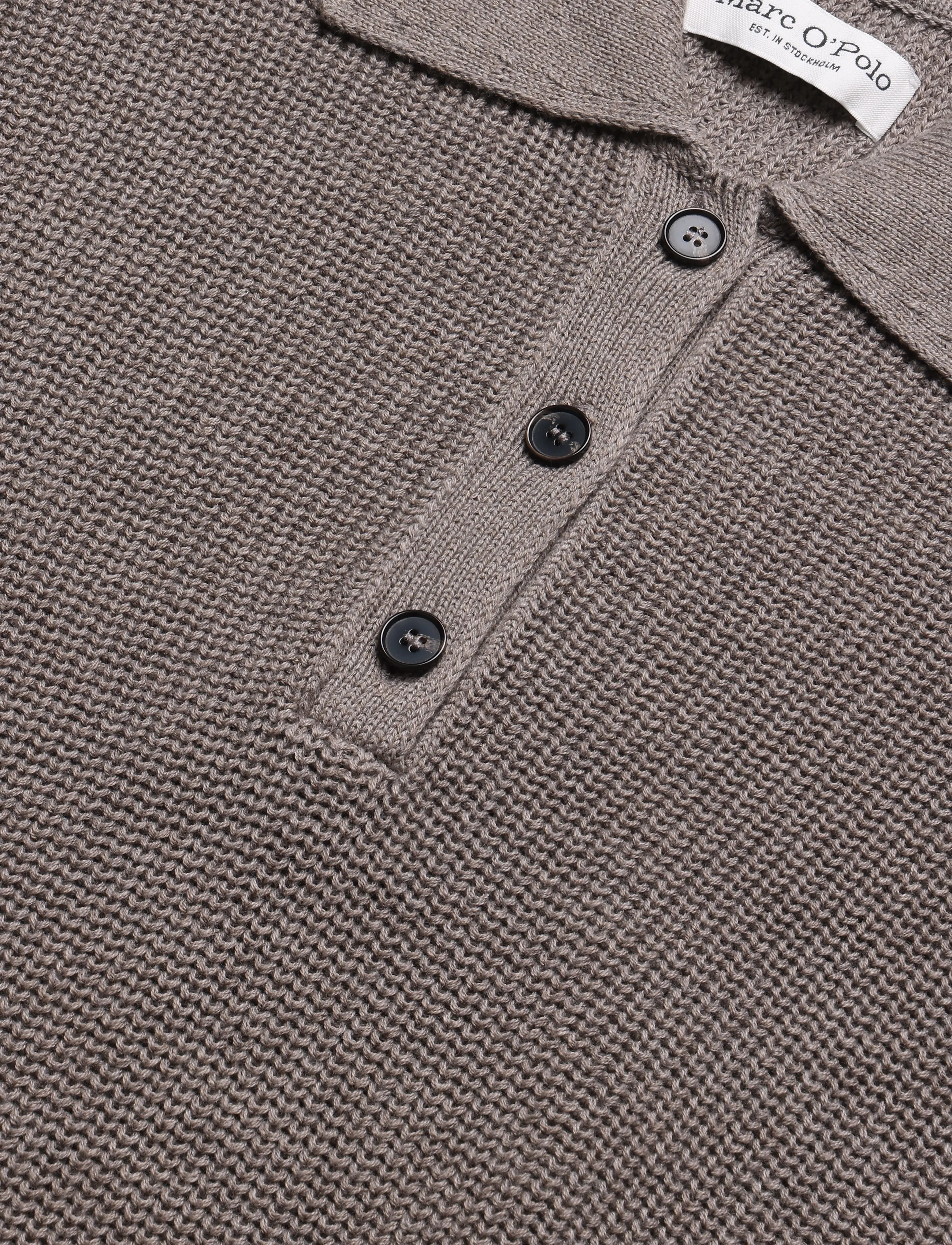 Marc O'Polo - Knit Polos, SLL. Polo-Neckline - pikéer - stone taupe melange - 5