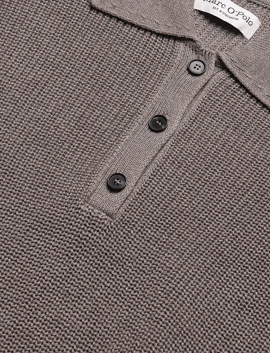 Marc O'Polo - Knit Polos, SLL. Polo-Neckline - pikéer - stone taupe melange - 5