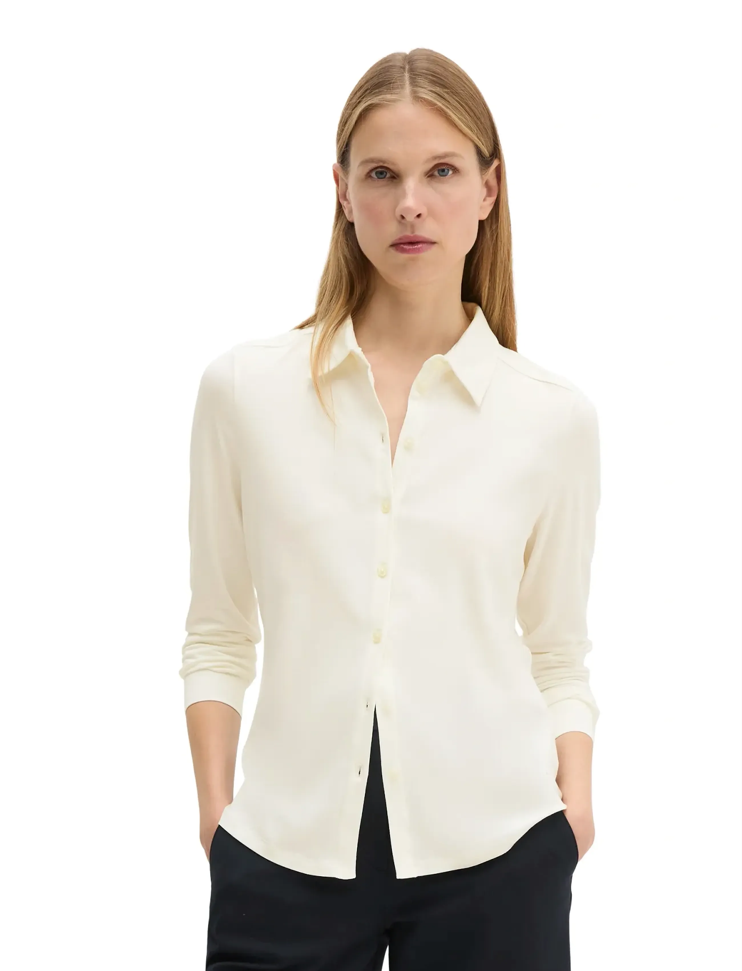 Marc O'Polo T-SHIRTS LONG SLEEVE - Blusen - OFF WHITE / white