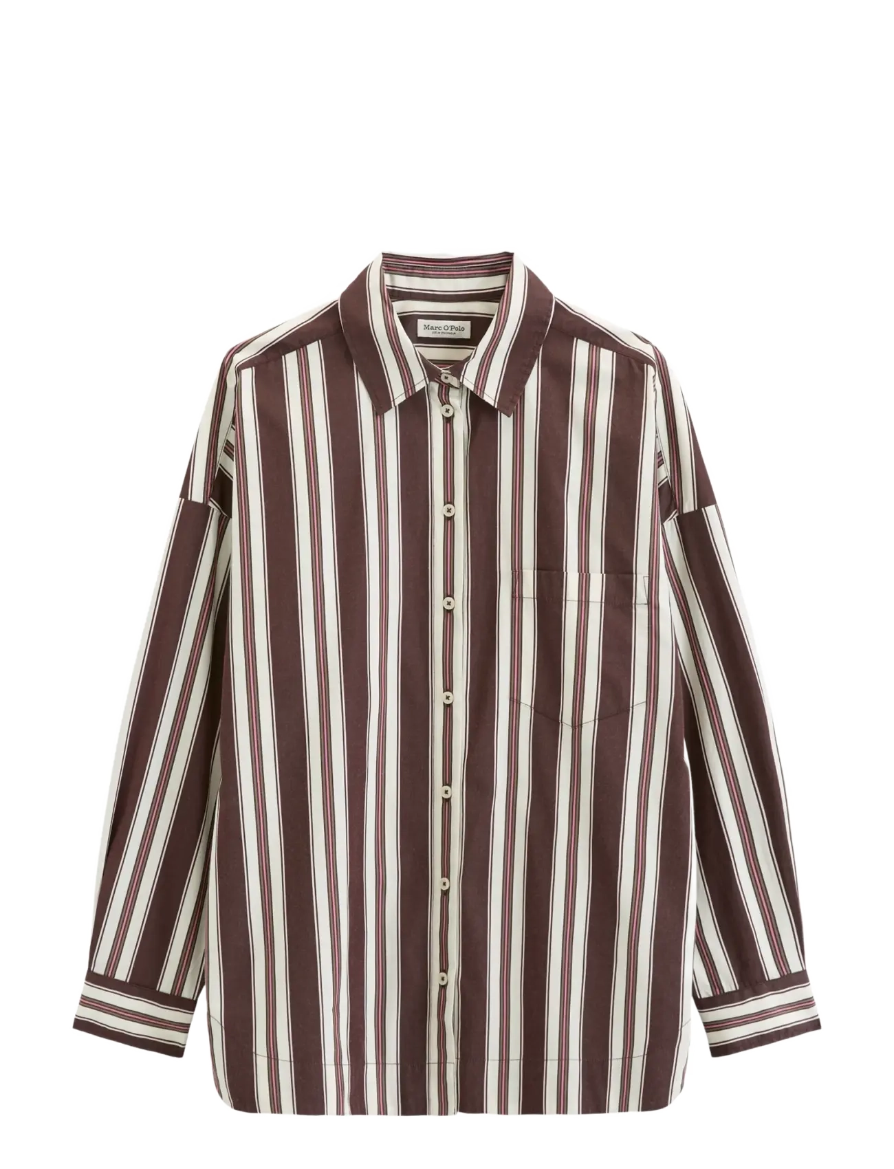 Marc O'Polo - Woven Blouses LSL, Y/D Stripes - langärmelige blusen - dark red_multi_01 - 1