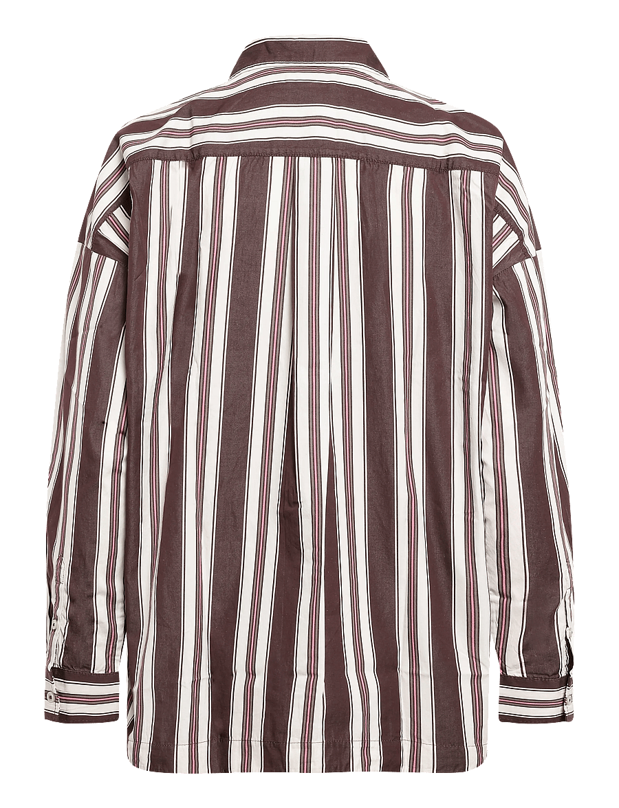 Marc O'Polo - Woven Blouses LSL, Y/D Stripes - langärmelige blusen - dark red_multi_01 - 2