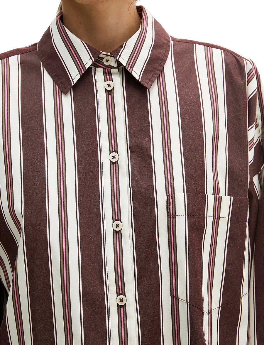 Marc O'Polo - Woven Blouses LSL, Y/D Stripes - langärmelige blusen - dark red_multi_01 - 3