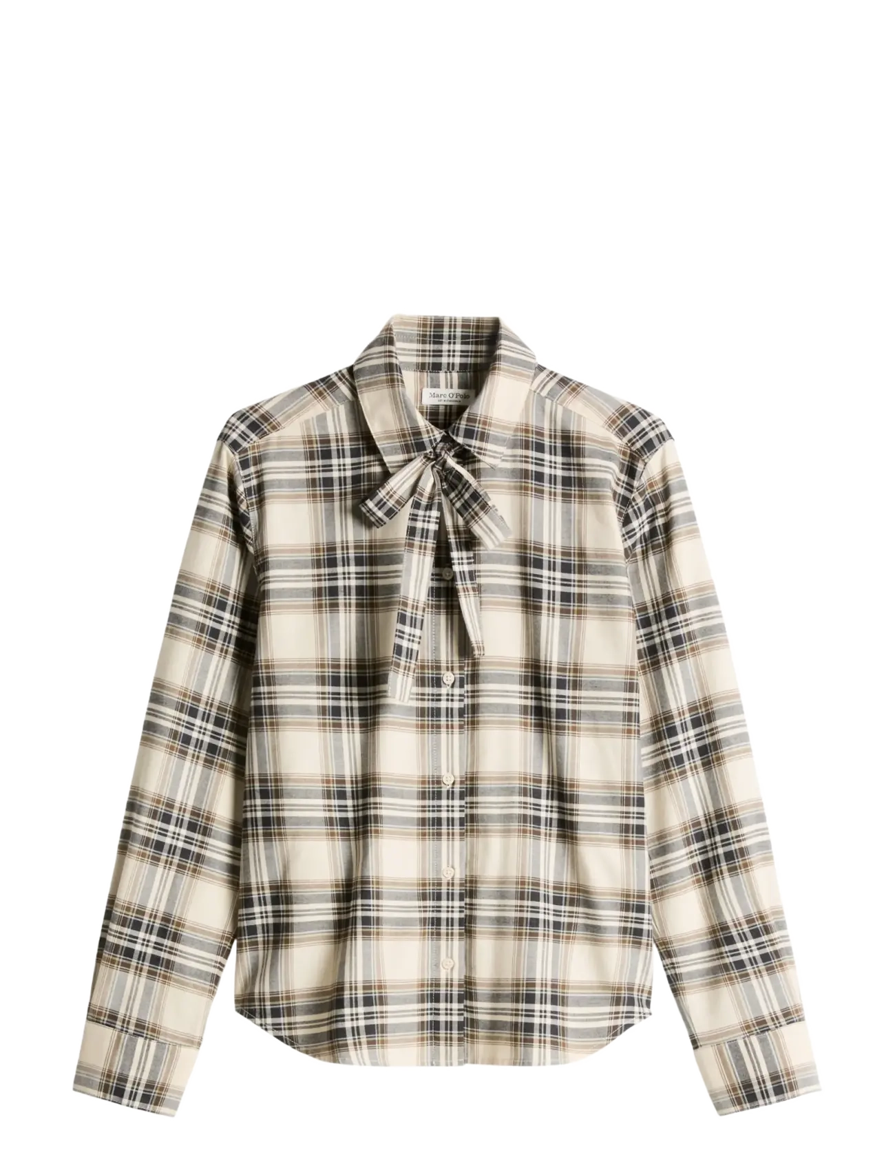Marc O'Polo - Woven Blouses, LSL, Y/D Checks - langärmelige blusen - offwhite_multi_01 - 1