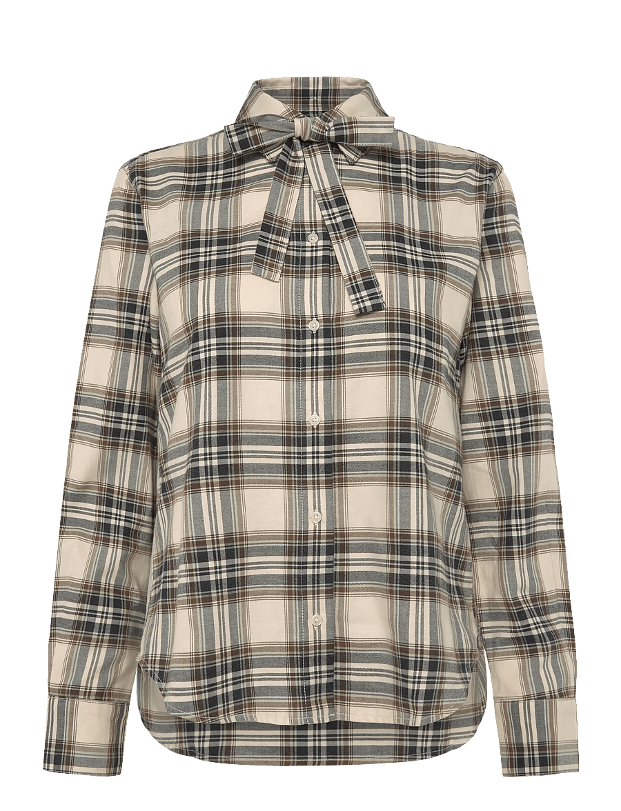 Marc O'Polo - Woven Blouses, LSL, Y/D Checks - pikkade varrukatega pluusid - offwhite_multi_01 - 1