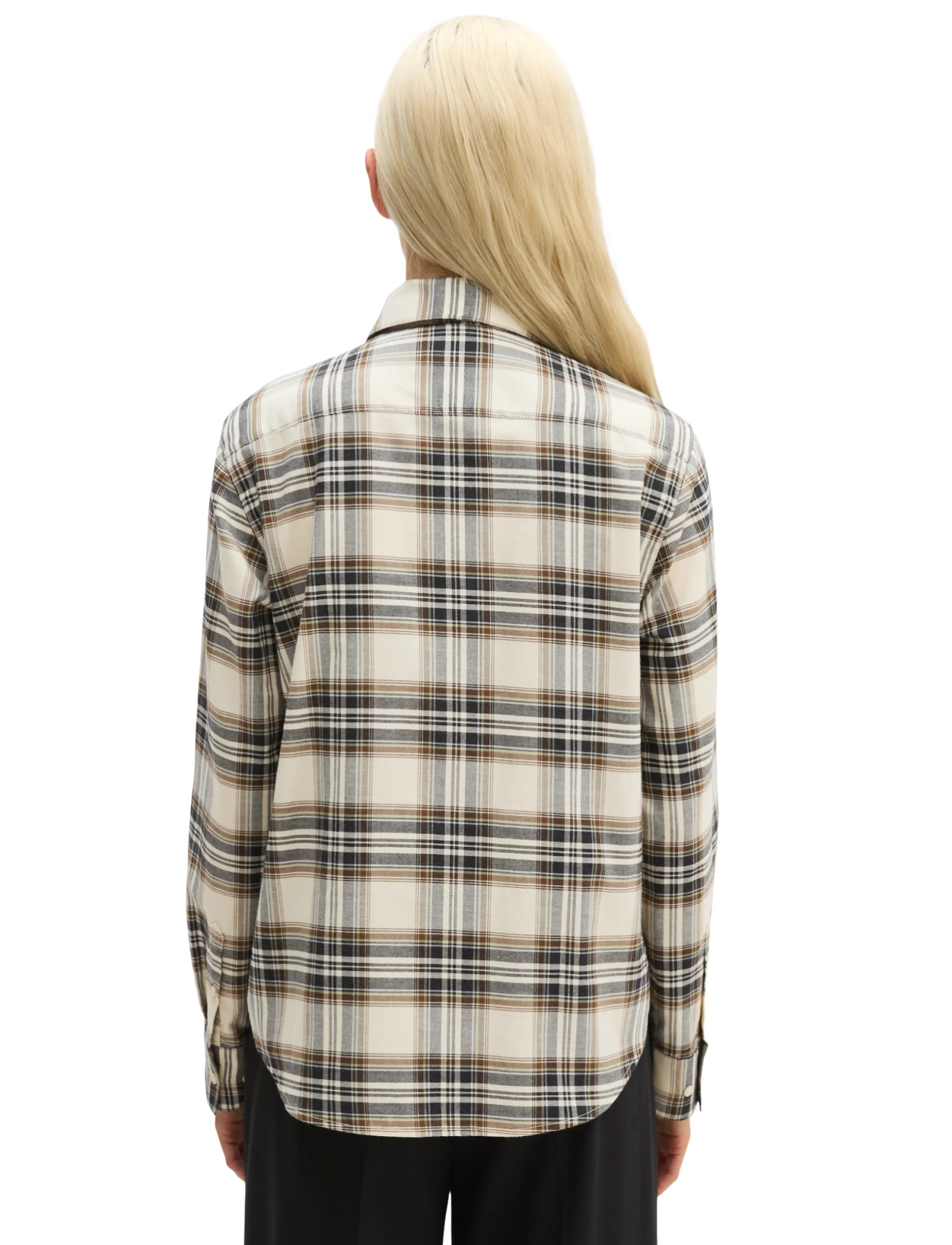 Marc O'Polo - Woven Blouses, LSL, Y/D Checks - langärmelige blusen - offwhite_multi_01 - 2