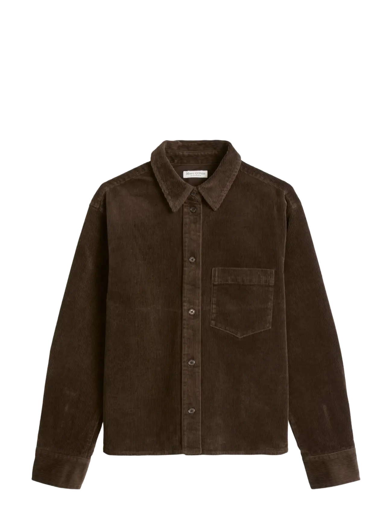 Marc O'Polo - Woven Blouses, LSL, Solid - langärmlige hemden - burnt coffee - 1