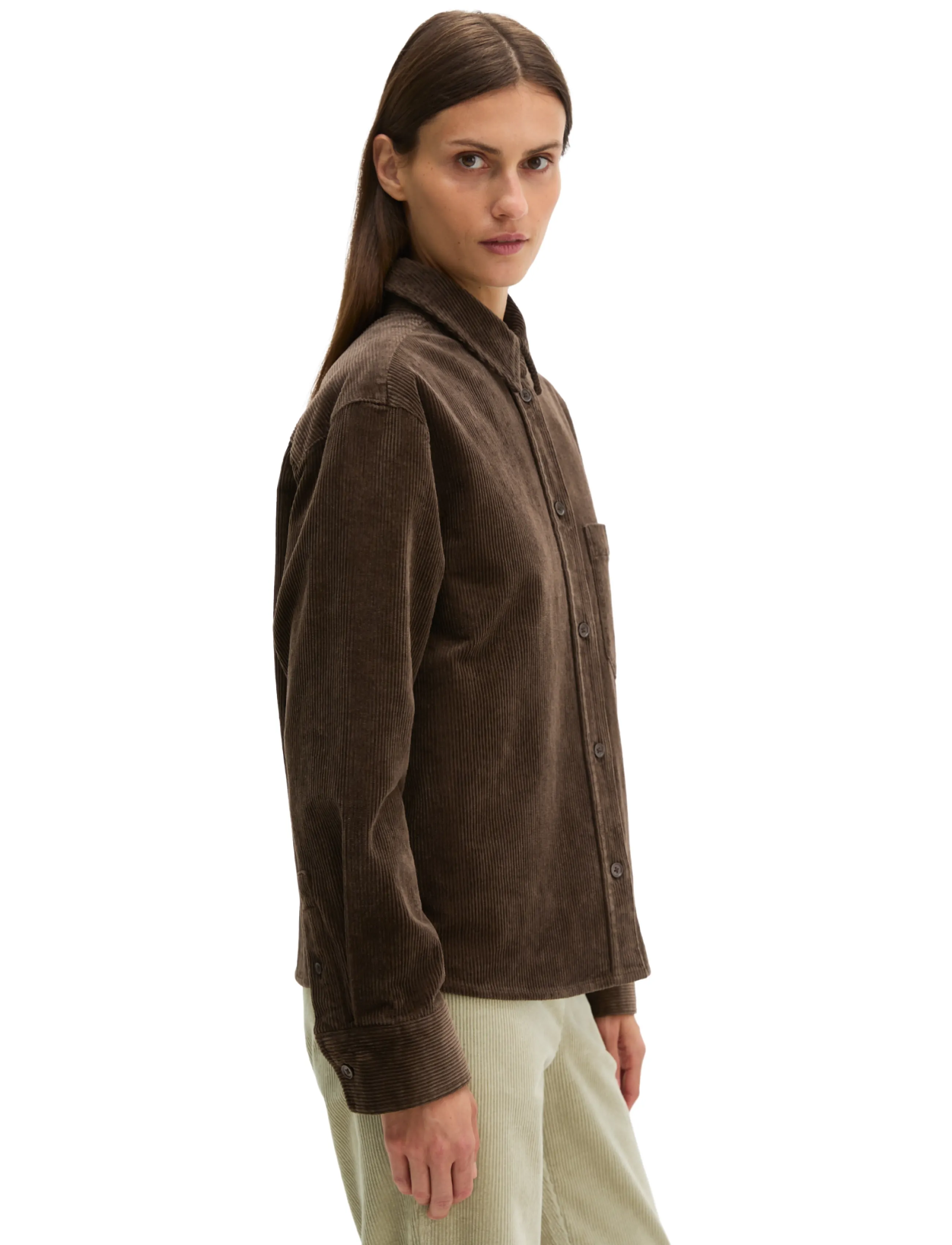 Marc O'Polo - Woven Blouses, LSL, Solid - langärmlige hemden - burnt coffee - 4