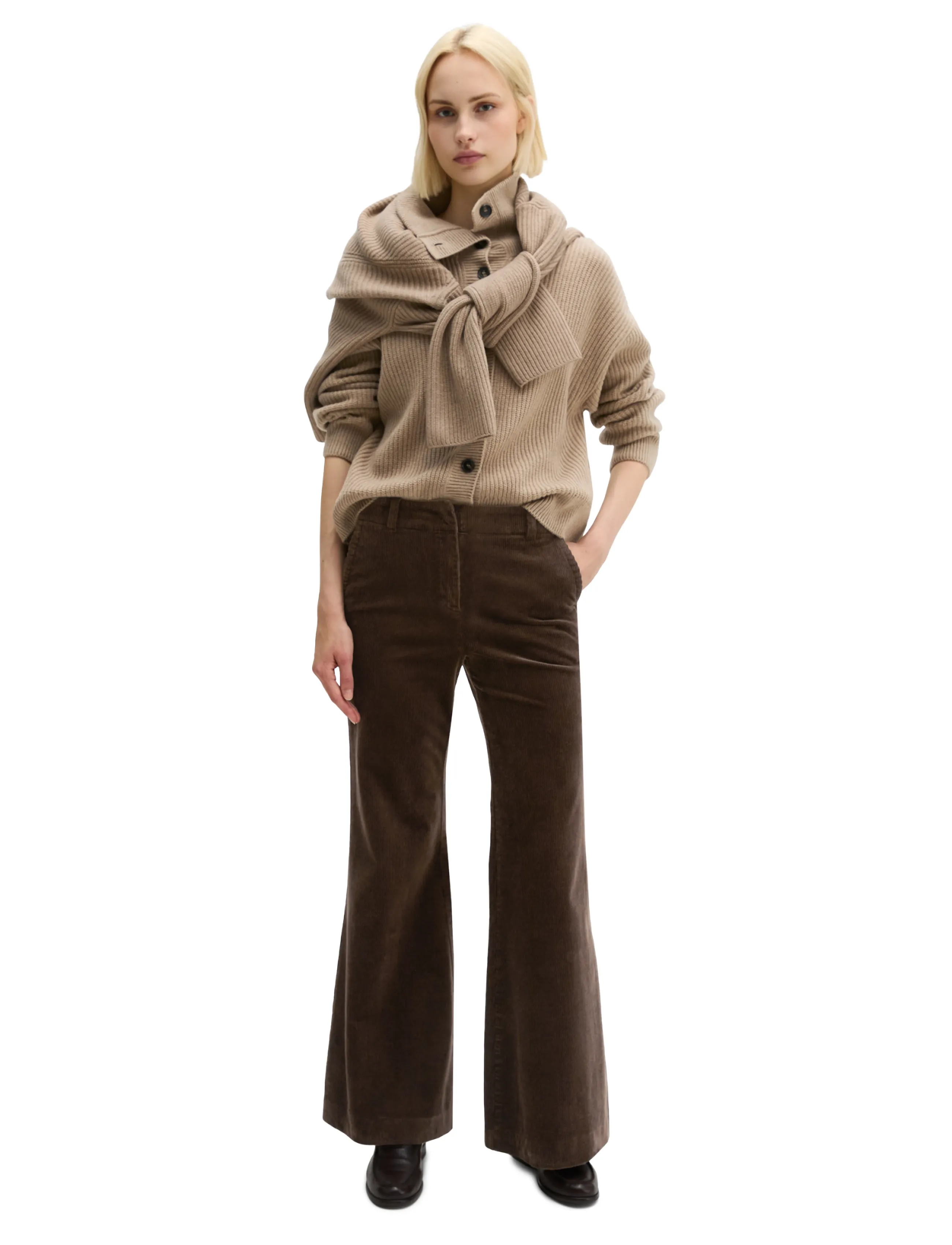 Marc O'Polo - Woven Pants - flares - burnt coffee - 4