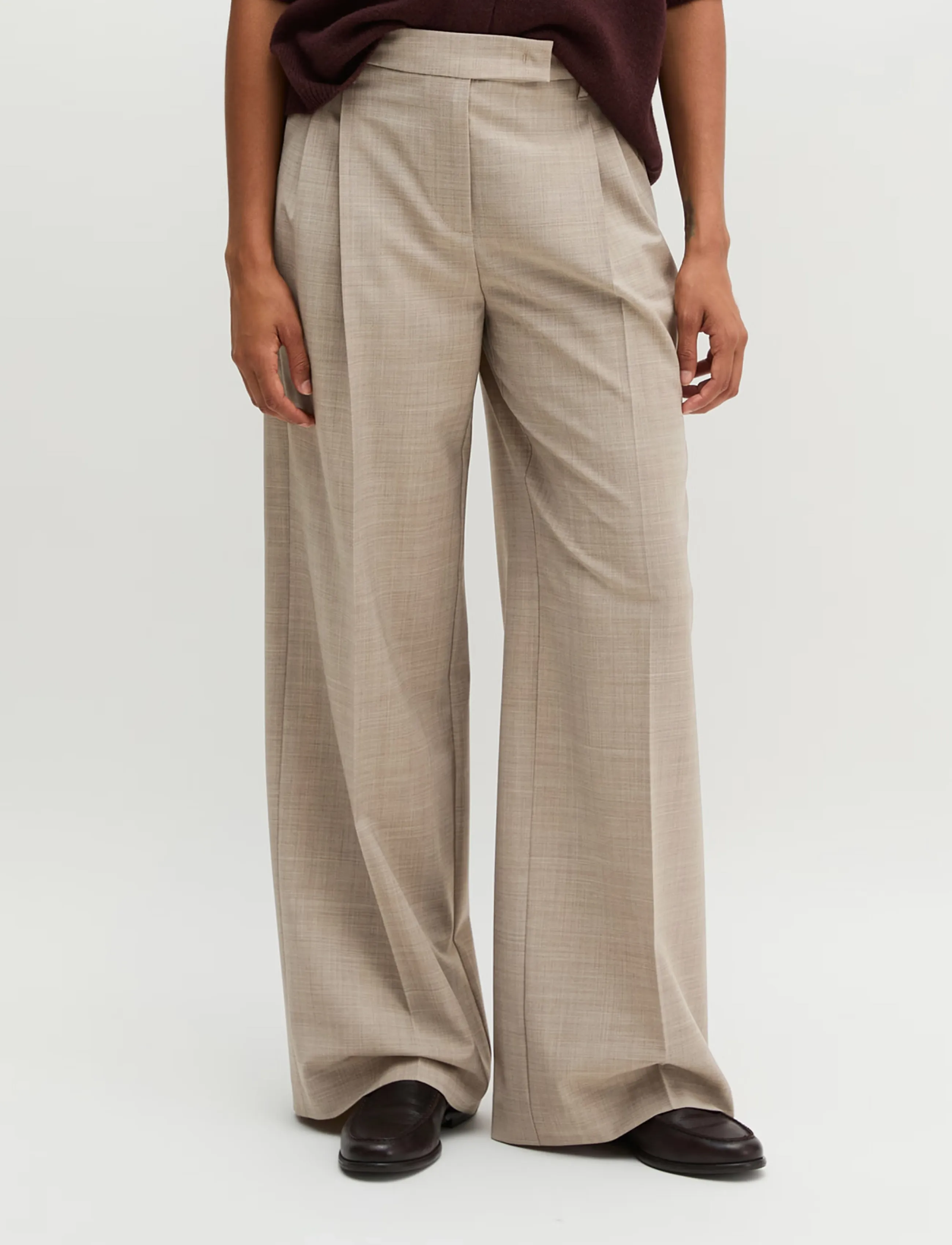 Marc O'Polo Woven Pants - Kläder - STONE TAUPE MELANGE / beige