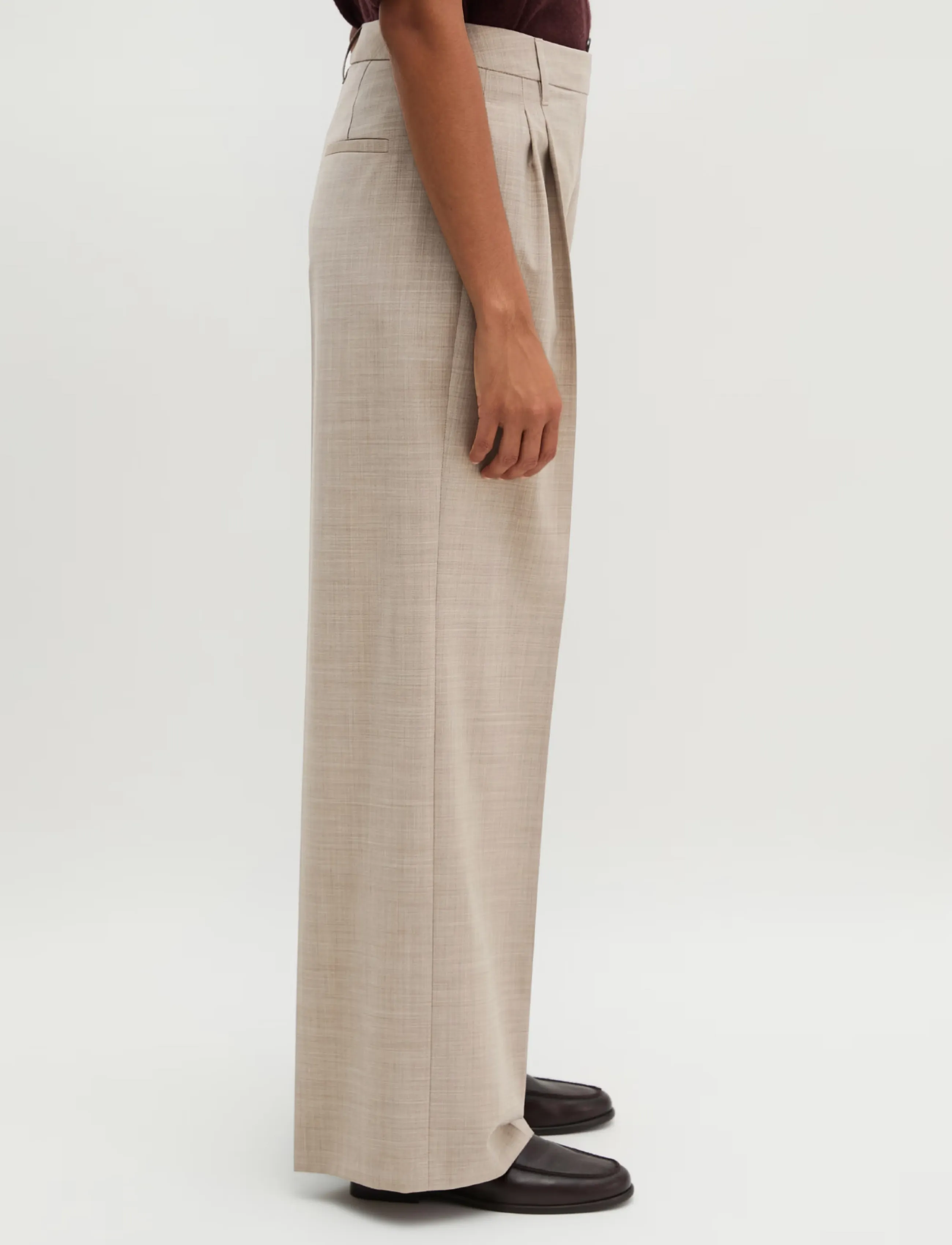 Marc O'Polo - Woven Pants - vida byxor - stone taupe melange - 4