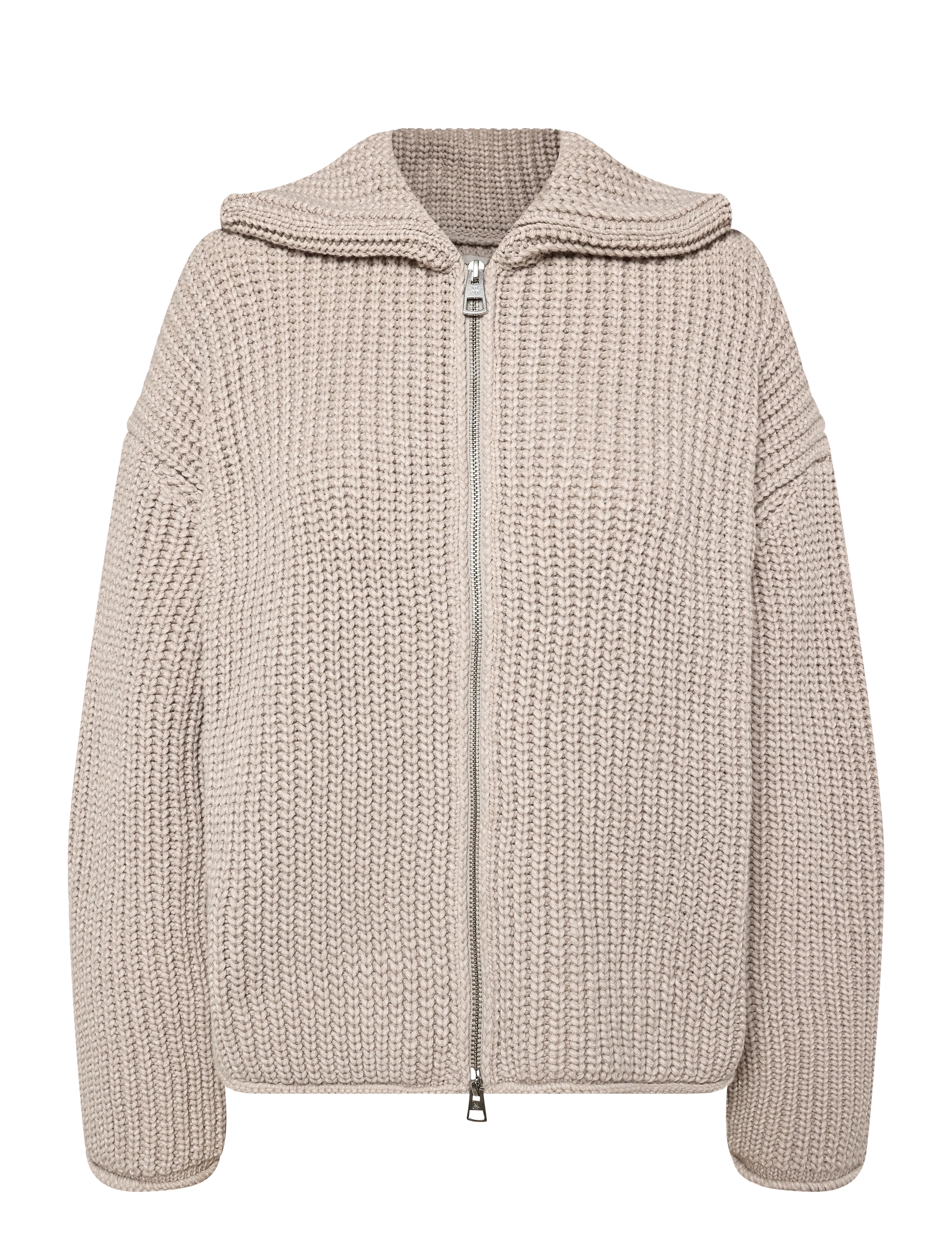 Marc O'Polo Cardigans, LSL, Collar, Zipper - Strickjacken - NATURAL / beige