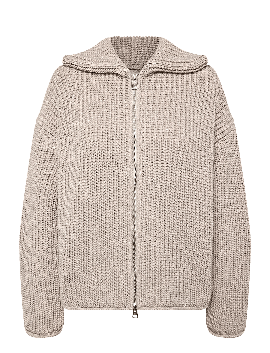 Marc O'Polo - Cardigans, LSL, Collar, Zipper - strickjacken - natural - 1