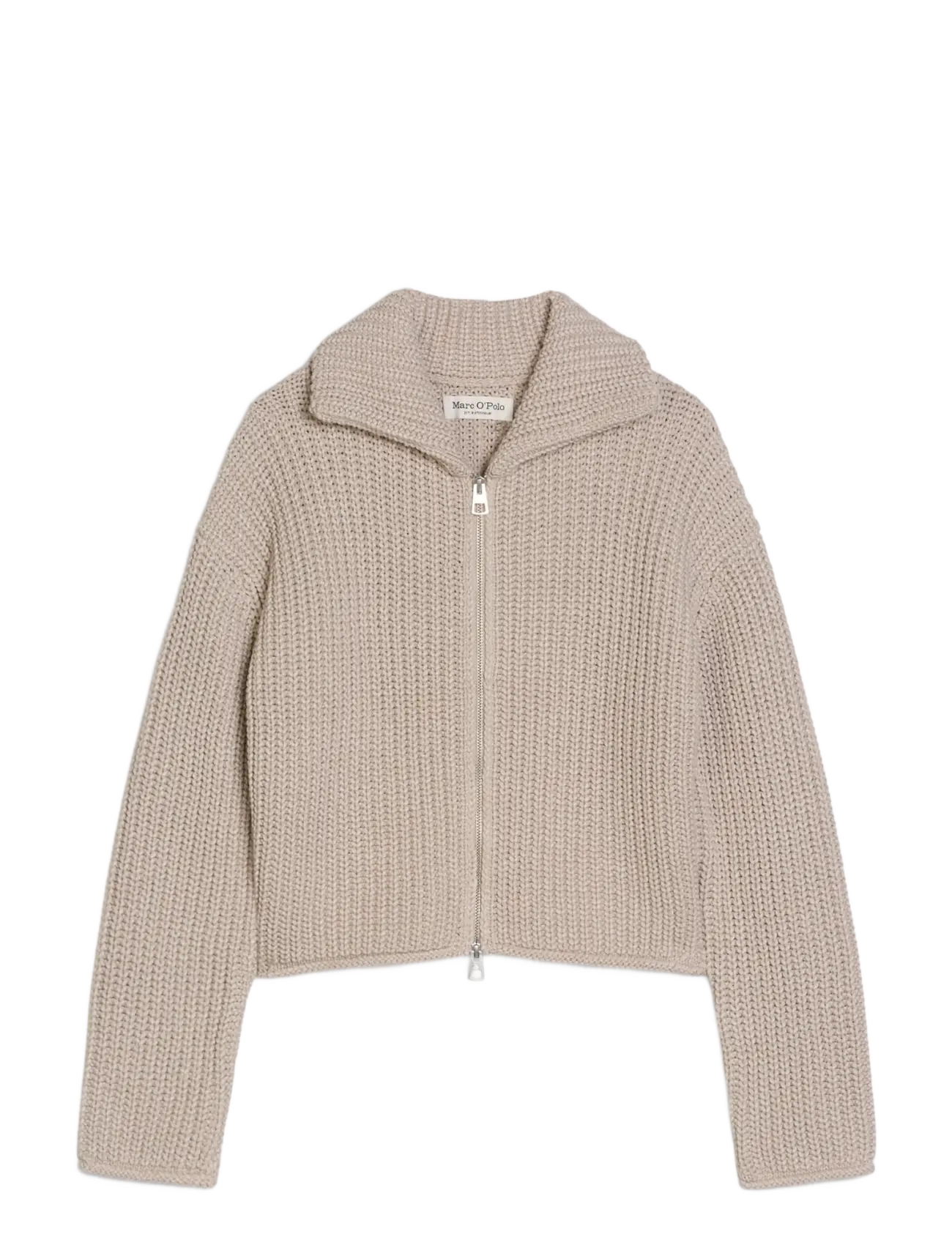 Marc O'Polo Cardigans, LSL, Collar, Zipper - Cardigans - NATURAL / beige