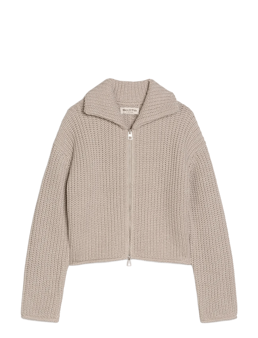 Marc O'Polo - Cardigans, LSL, Collar, Zipper - cardigans - natural - 0