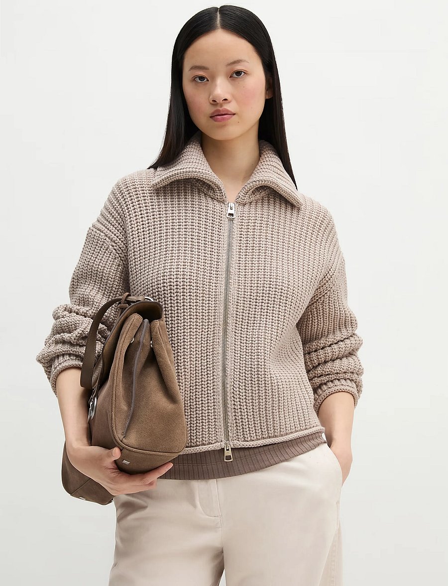 Marc O'Polo - Cardigans, LSL, Collar, Zipper - cardigans - natural - 0