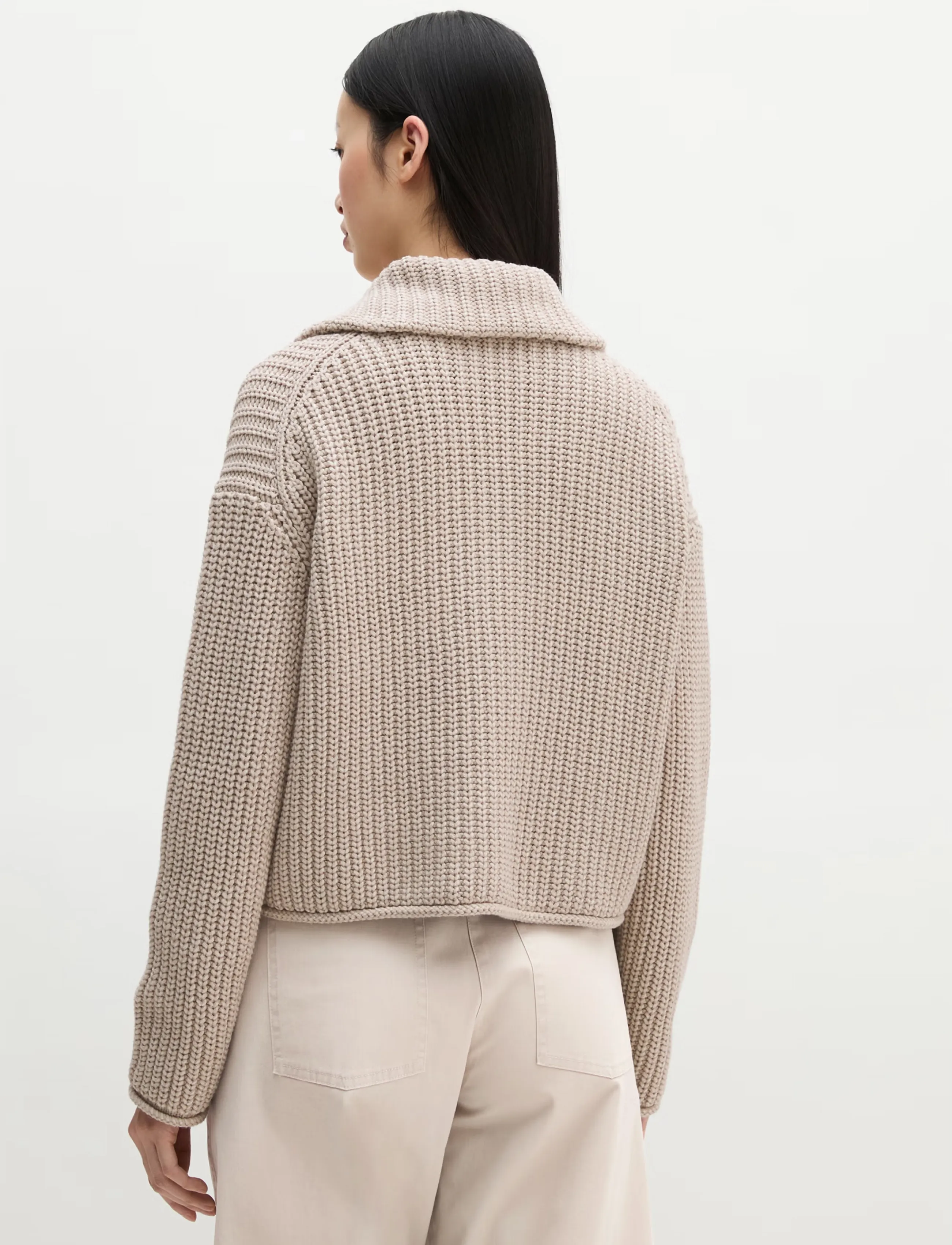 Marc O'Polo - Cardigans, LSL, Collar, Zipper - cardigans - natural - 2