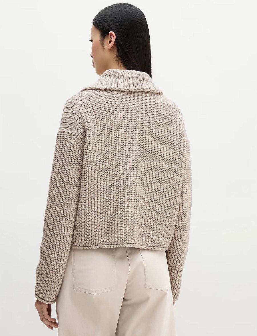 Marc O'Polo - Cardigans, LSL, Collar, Zipper - cardigans - natural - 2