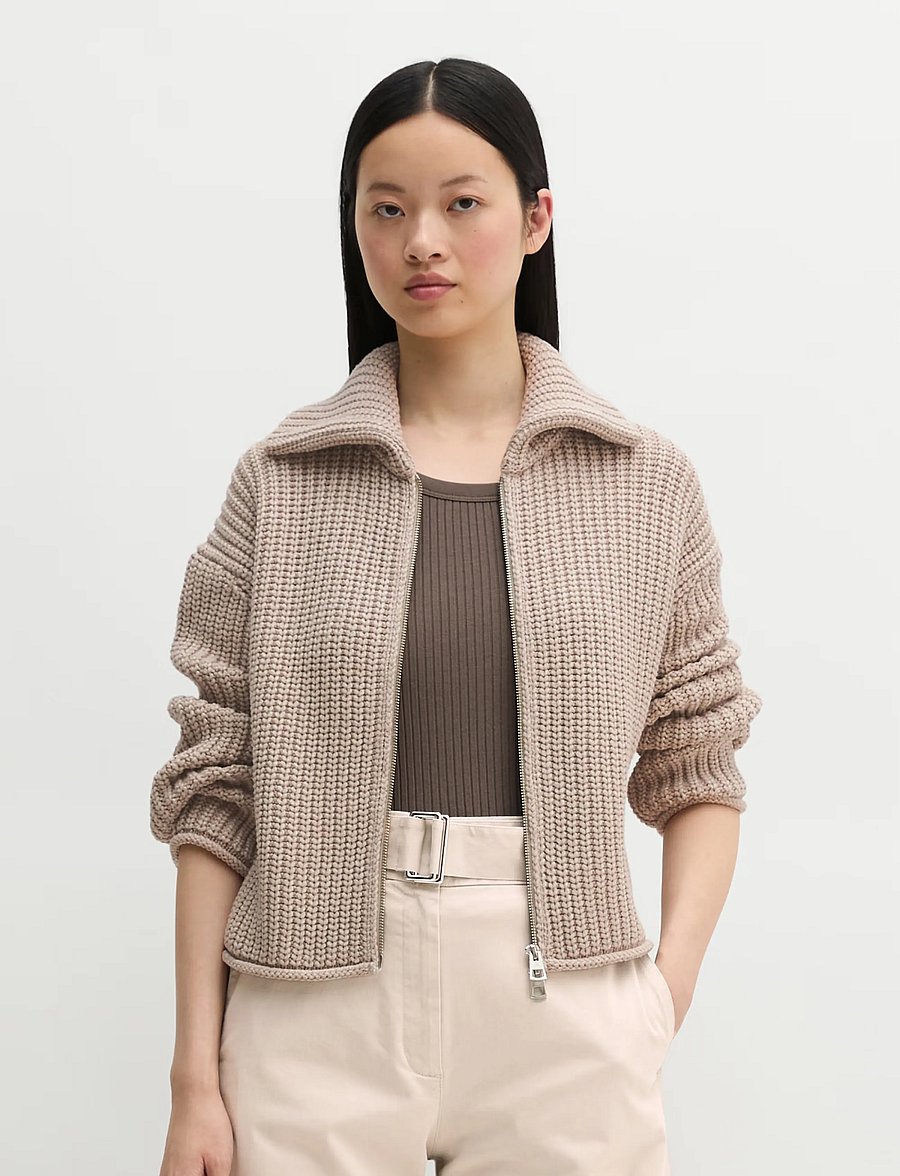 Marc O'Polo - Cardigans, LSL, Collar, Zipper - cardigans - natural - 5