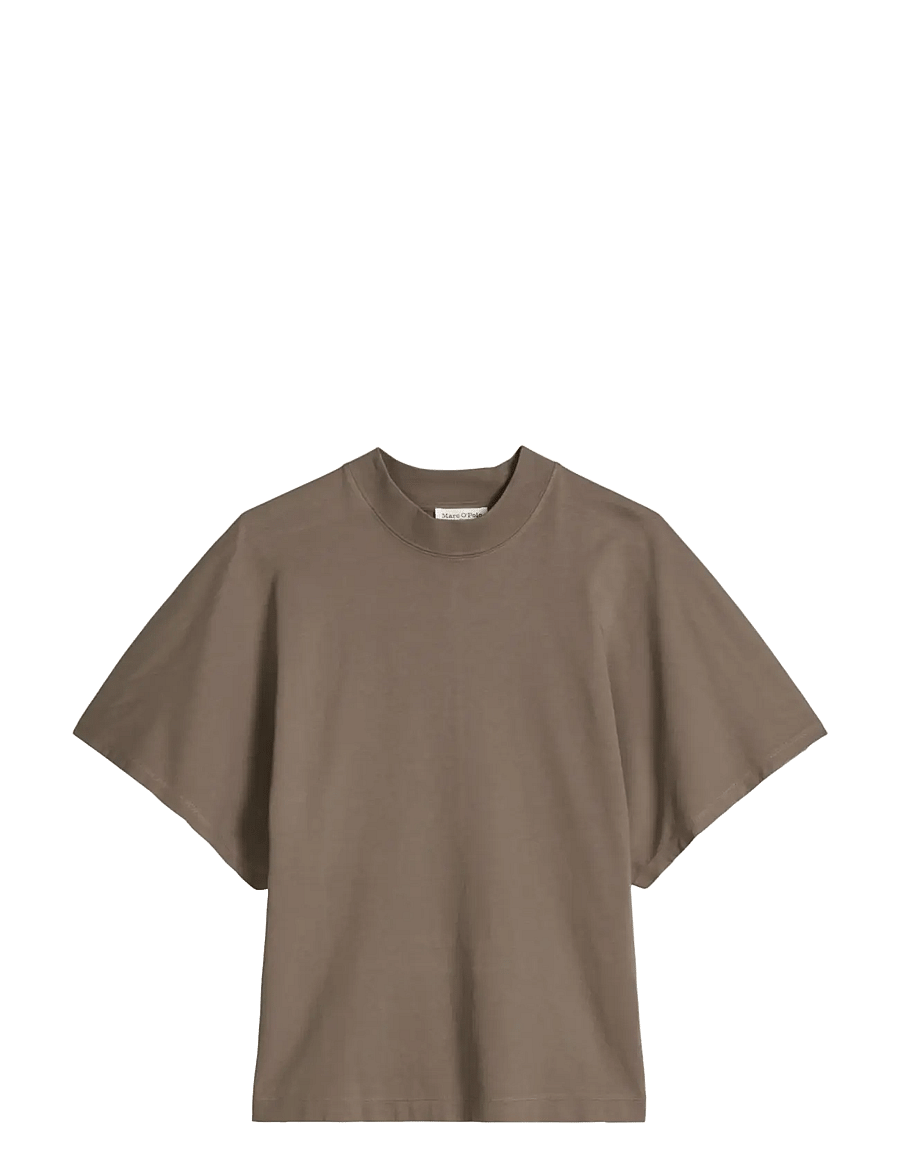 Marc O'Polo - T-Shirts Shortsleeve Mockneck - t-shirts - stone taupe - 1