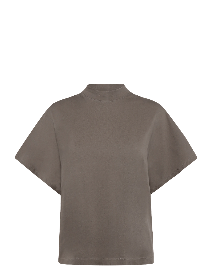 Marc O'Polo - T-Shirts Shortsleeve Mockneck - t-shirts - stone taupe - 1